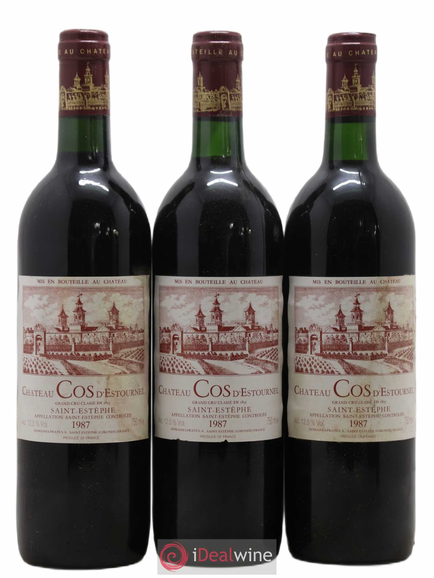 Cos d'Estournel 2ème Grand Cru Classé 1987 - Lot de 3 bouteilles - 0