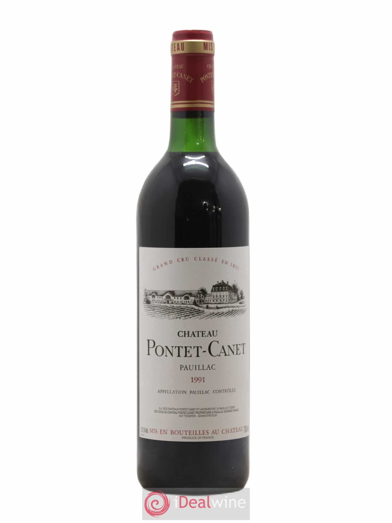 Château Pontet Canet 5ème Grand Cru Classé 1991 - Lot de 1 bouteille - 0