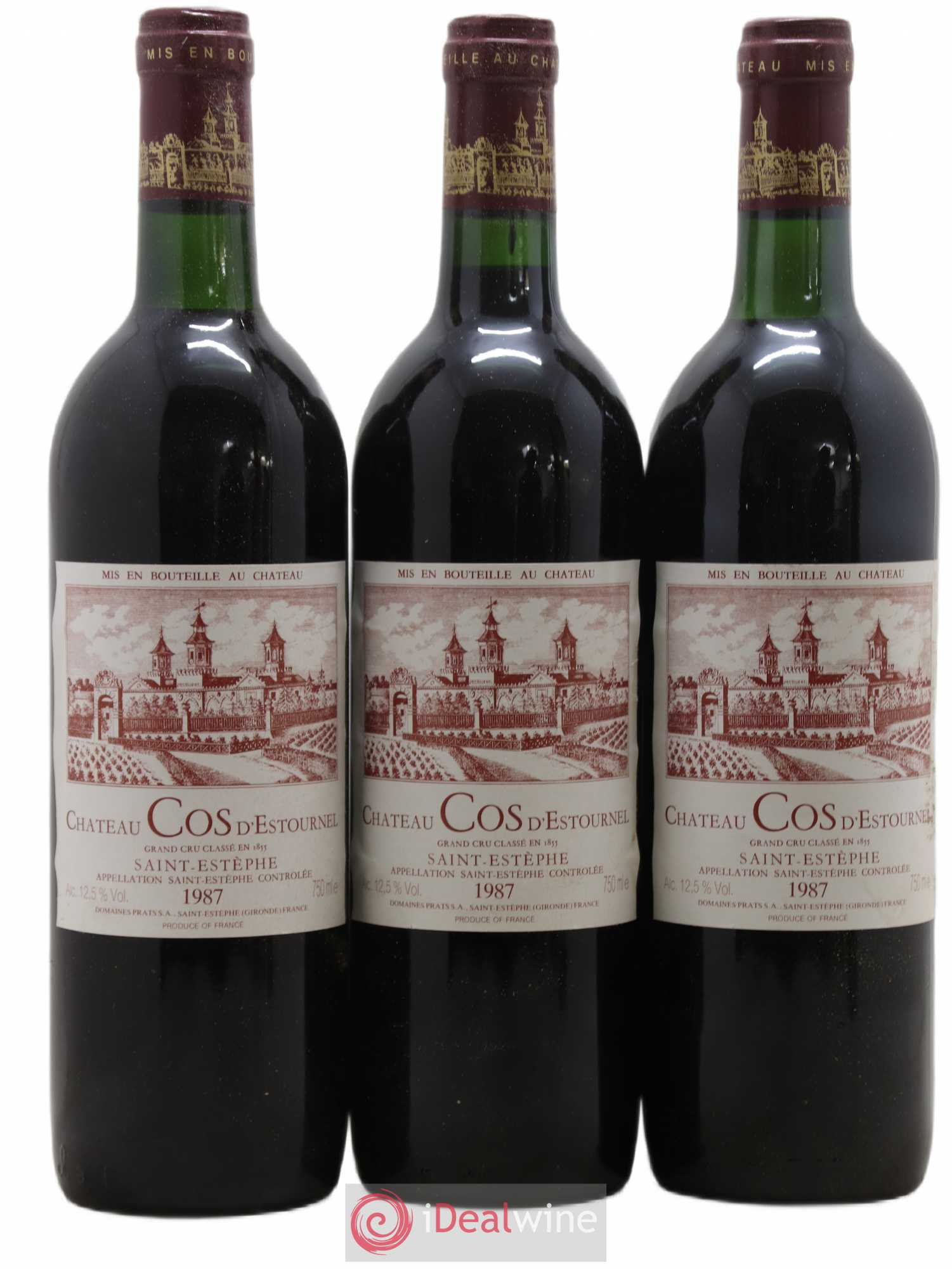 Cos d'Estournel 2ème Grand Cru Classé 1987 - Lot de 3 bouteilles - 0