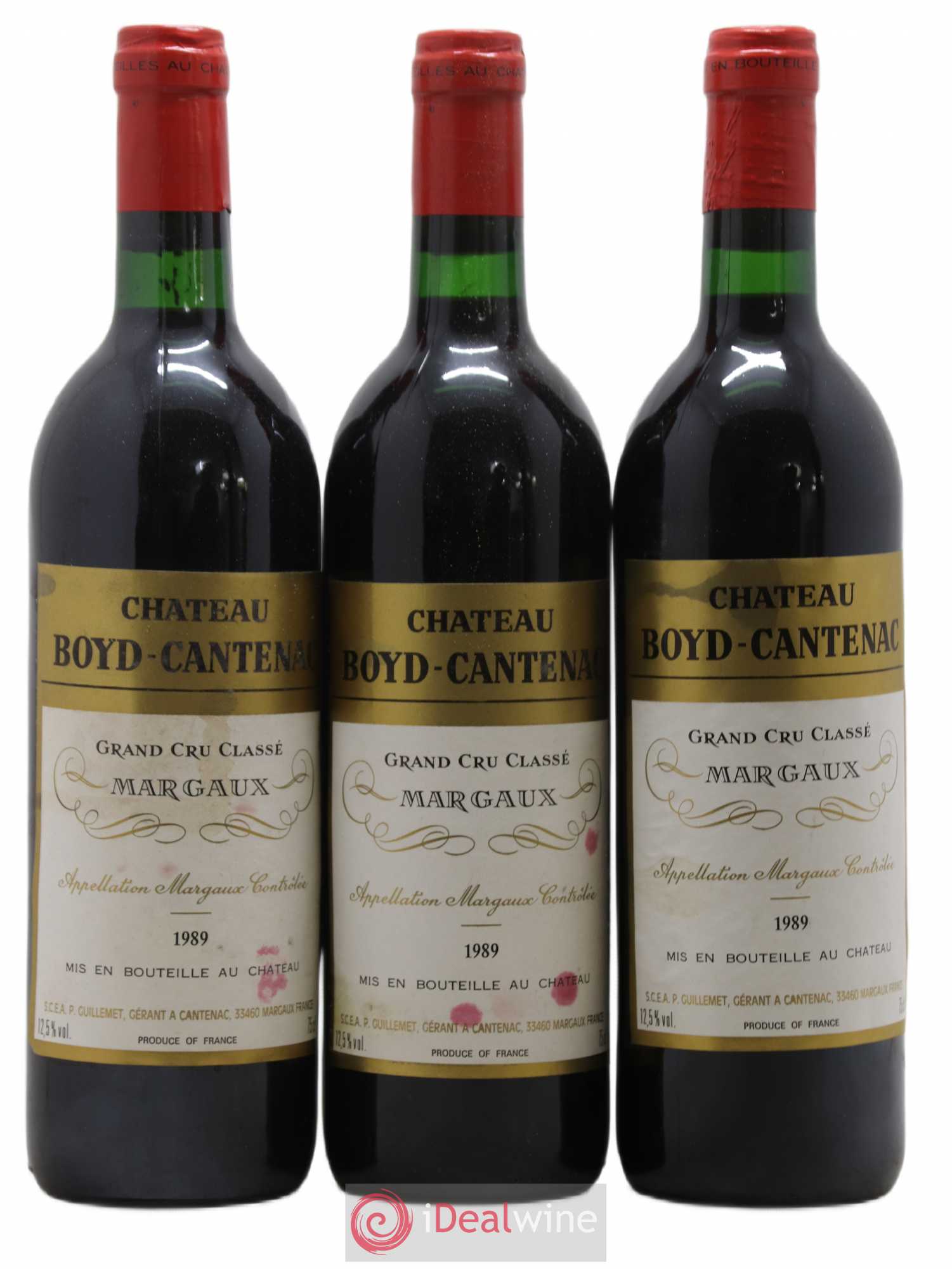 Château Boyd Cantenac 3ème Grand Cru Classé 1989 - Lot de 3 bouteilles - 0