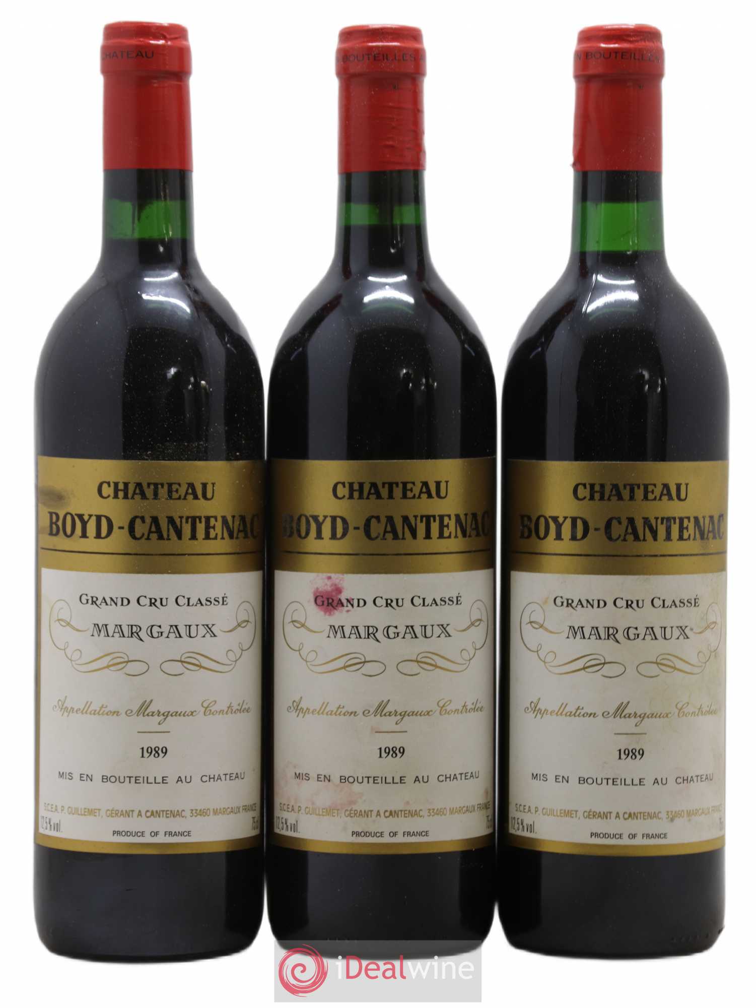Château Boyd Cantenac 3ème Grand Cru Classé 1989 - Lot de 3 bouteilles - 0