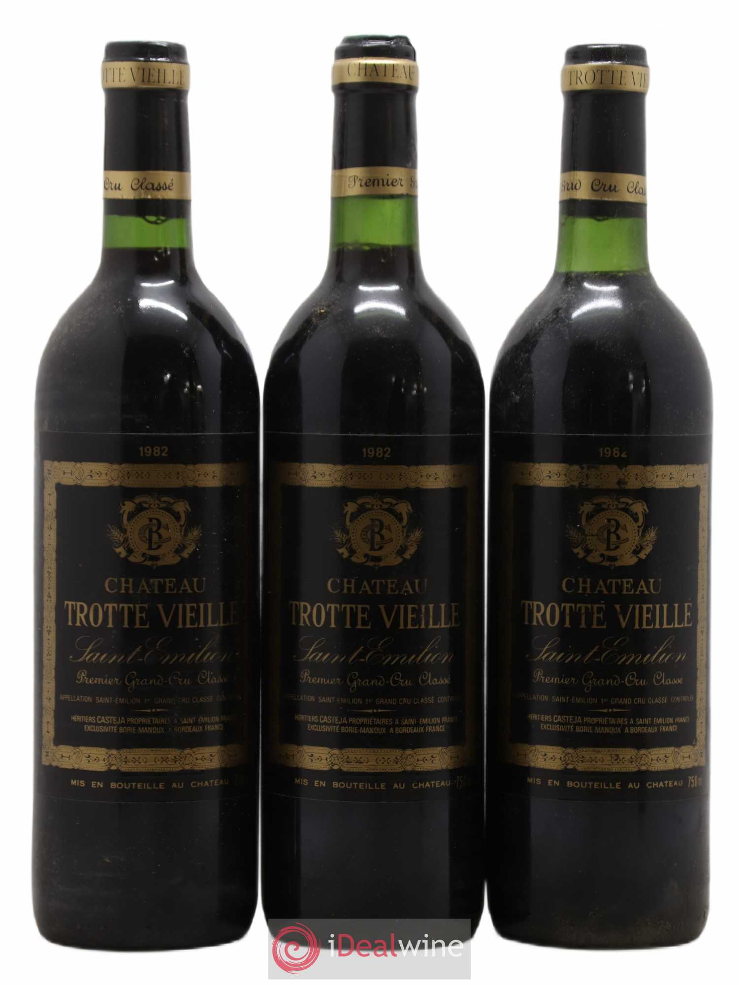 Château Trotte Vieille 1er Grand Cru Classé B 1982 - Lot de 3 bouteilles - 0