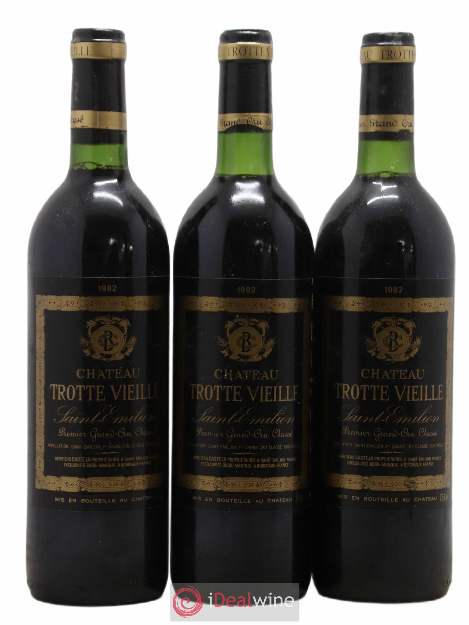 Château Trotte Vieille 1er Grand Cru Classé B 1982 - Lot de 3 bouteilles - 0
