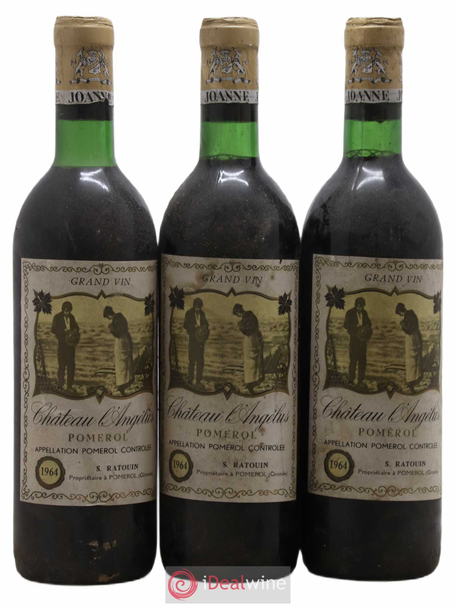 Pomerol Château L'Angélus 1964 - Posten von 3 Flaschen - 0