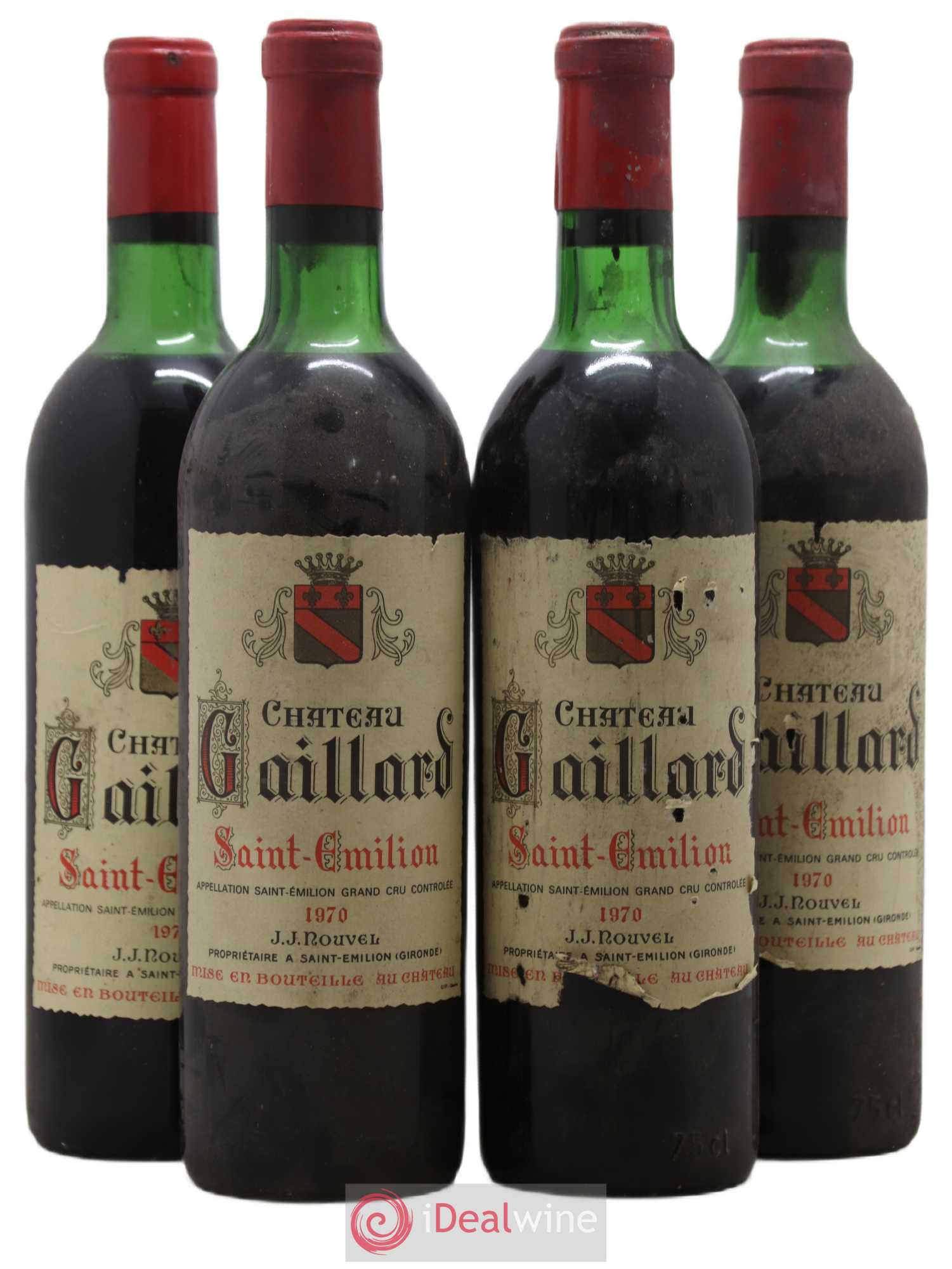 Saint-Émilion Château Gaillard 1970 - Lot de 4 bouteilles - 0