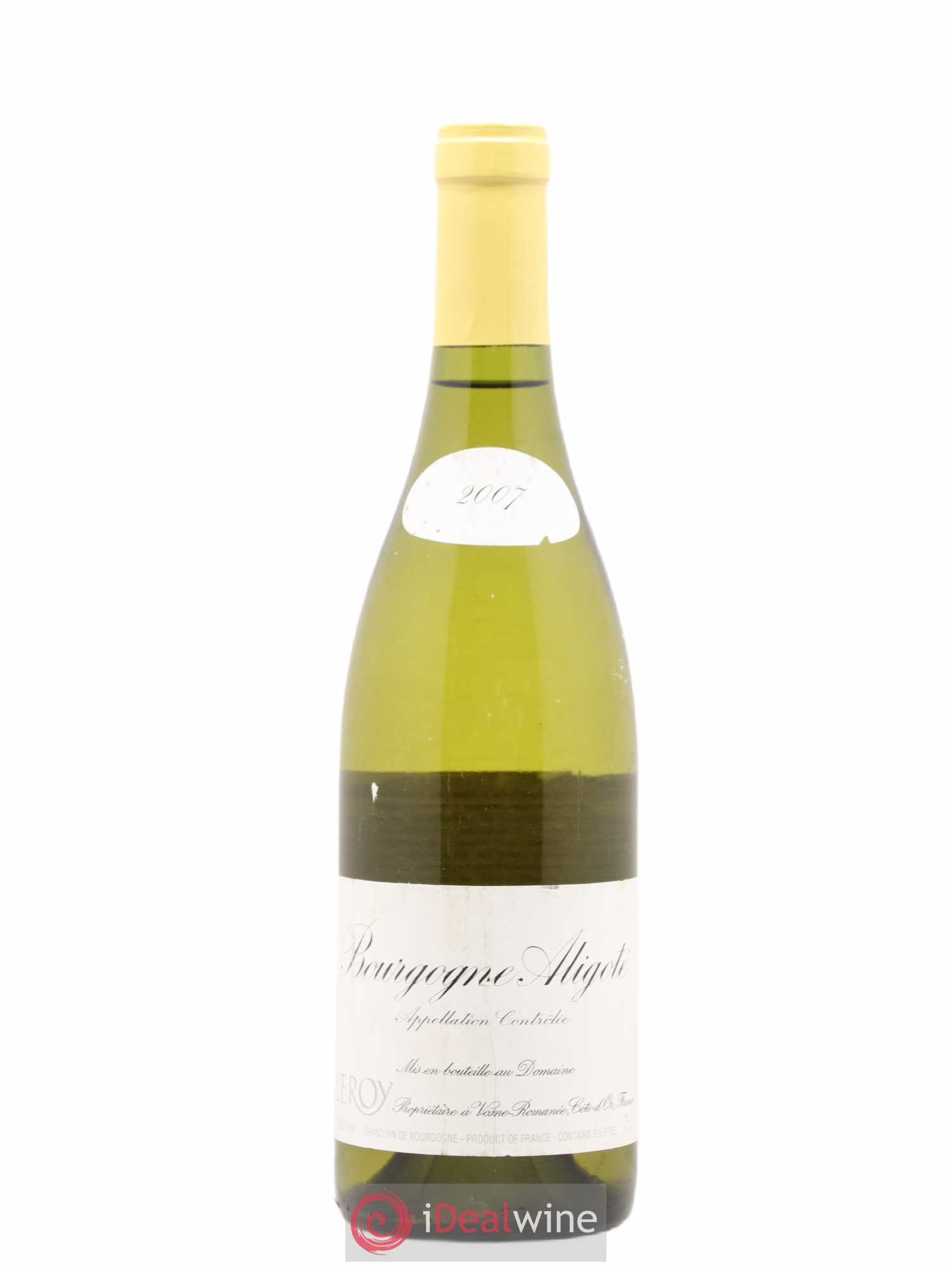 Bourgogne Aligoté Leroy (Domaine) 2007 - Lot de 1 bouteille - 0