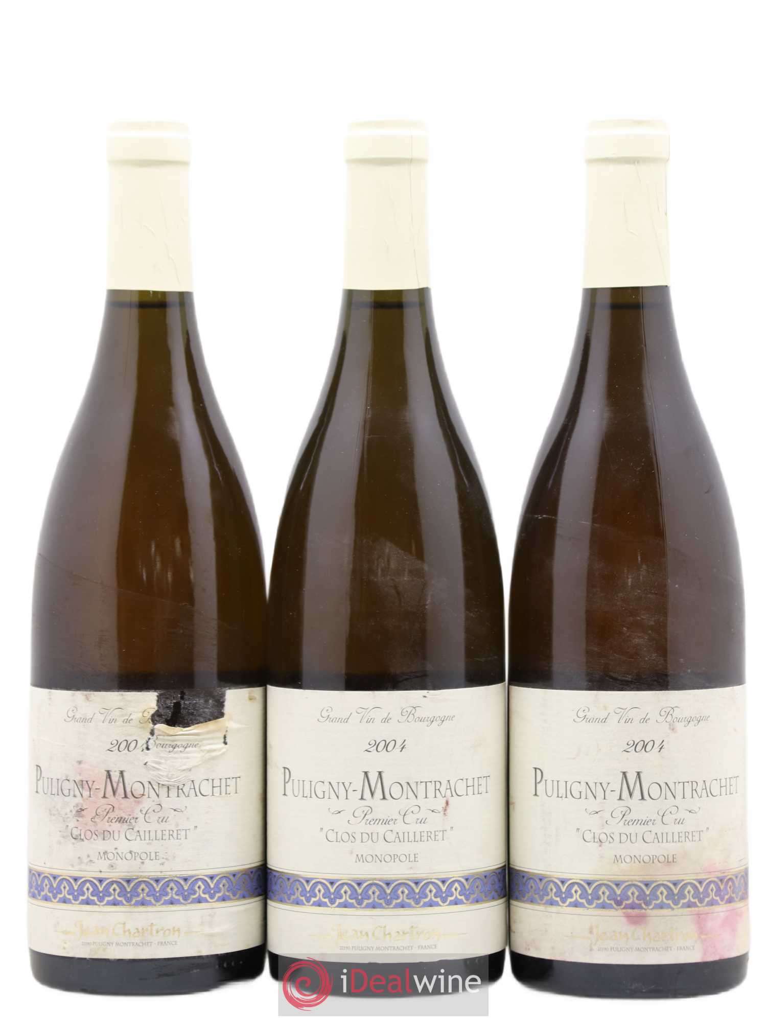 Puligny-Montrachet 1er Cru Clos du cailleret Jean Chartron (Domaine) 2004 - Lot de 3 bouteilles - 0