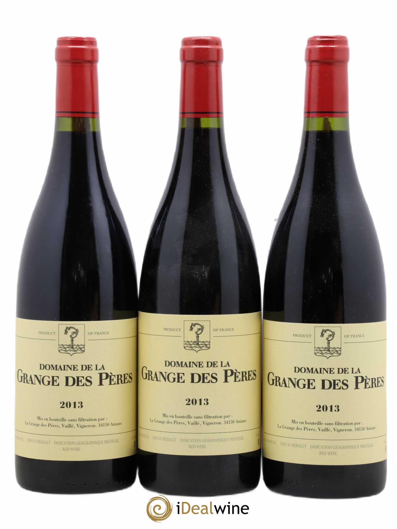 Pays d'Hérault Grange des Pères Laurent Vaillé 2013 - Lot de 3 bouteilles - 0