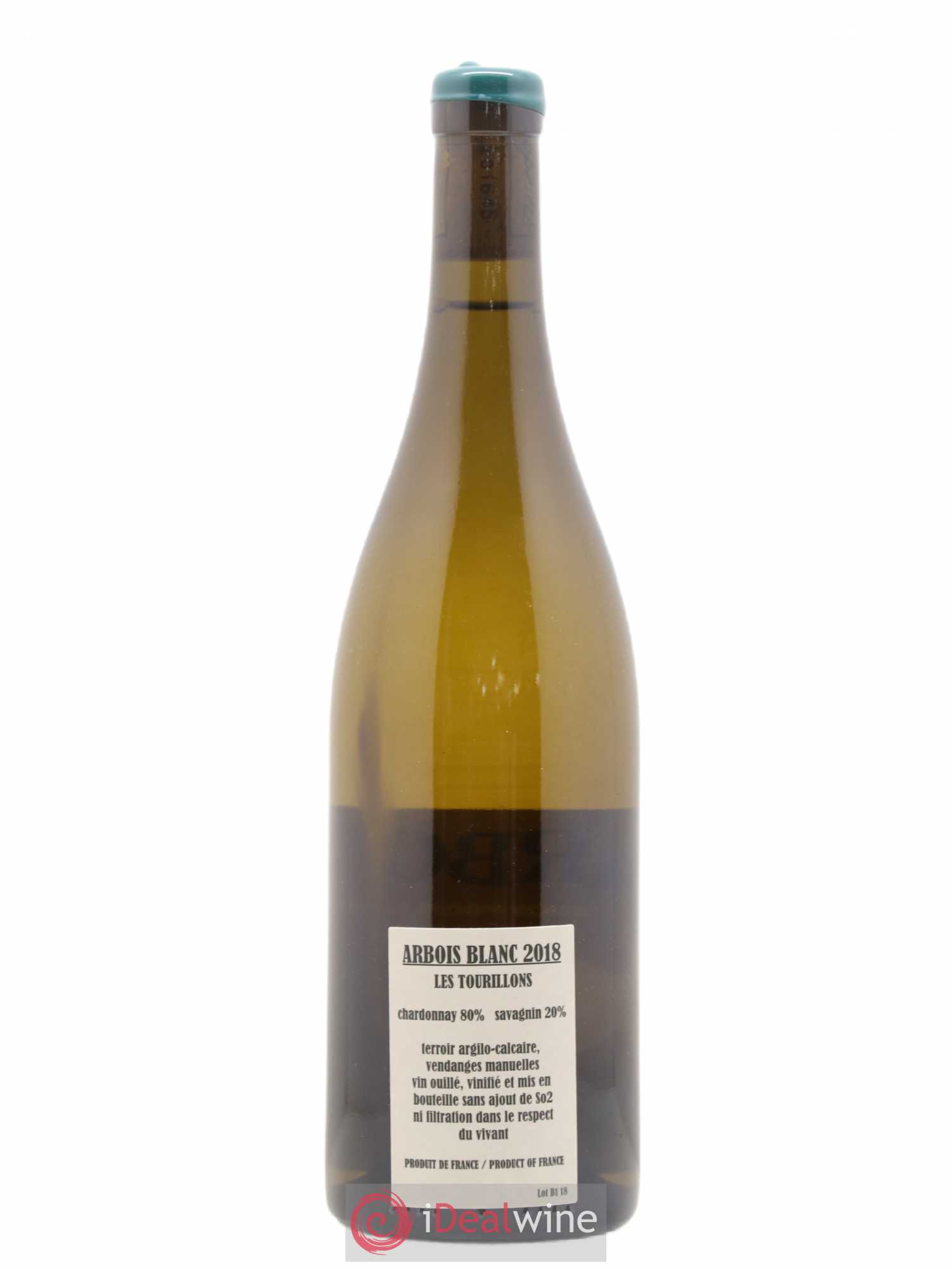 Arbois Chardonnay Savagnin Les Tourillons Adeline Houillon & Renaud Bruyère 2018 - Lot de 1 bouteille - 1