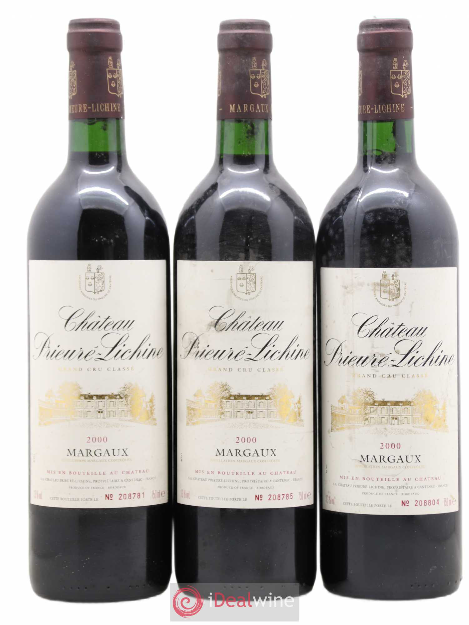 Château Prieuré Lichine 4ème Grand Cru Classé 2000 - Lot de 6 bouteilles - 1