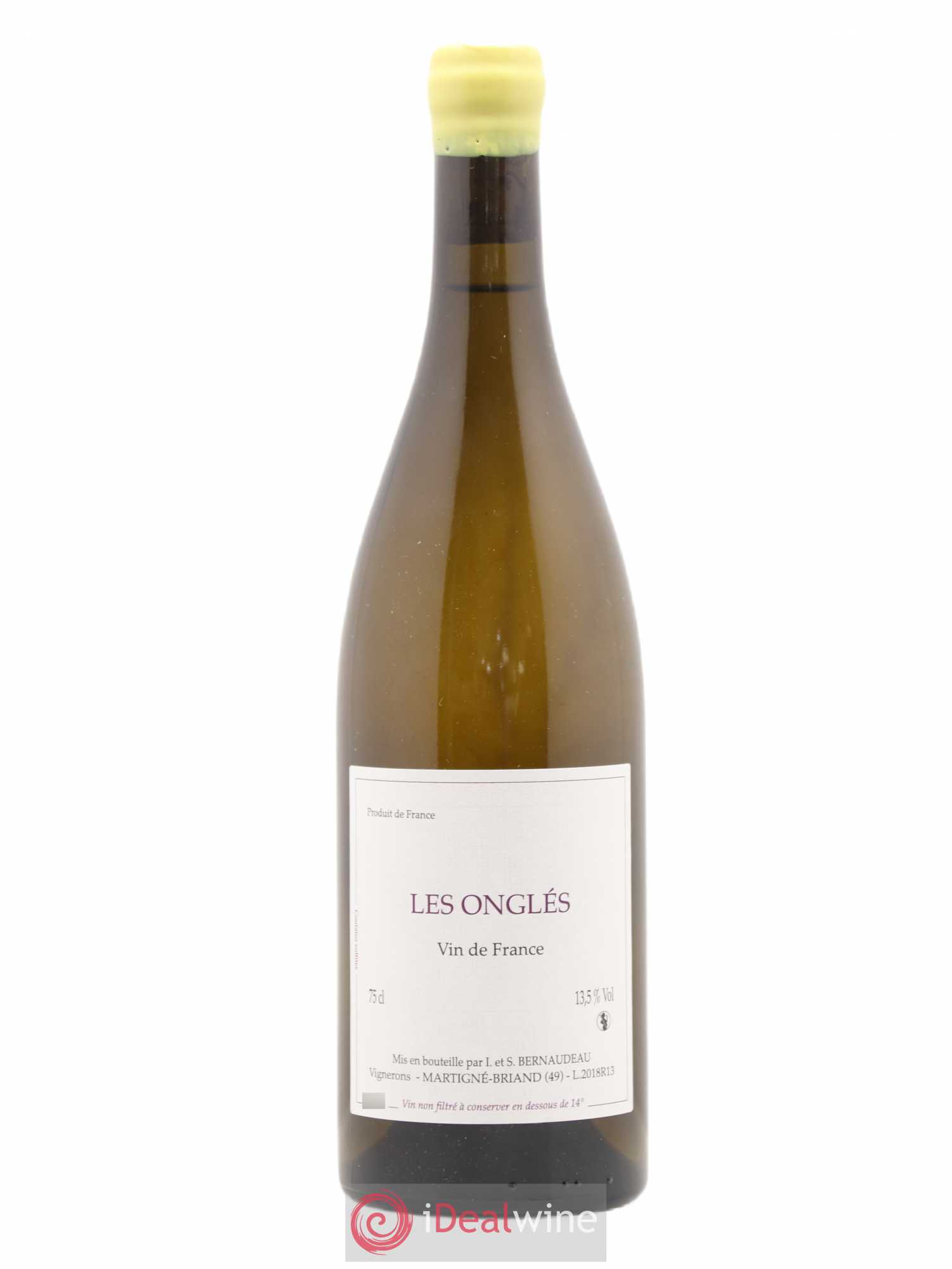 Vin de France Les Onglés Stéphane Bernaudeau 2018 - Lot de 1 bouteille - 0