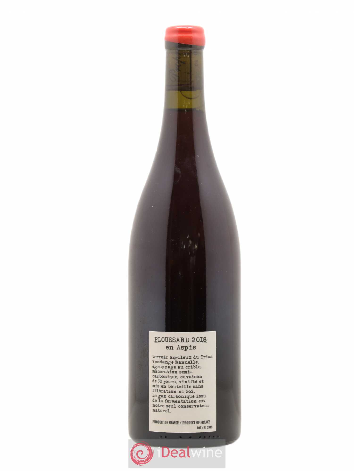 Arbois-Pupillin Ploussard En Aspis Adeline Houillon & Renaud Bruyère 2018 - Lot de 1 bouteille - 1