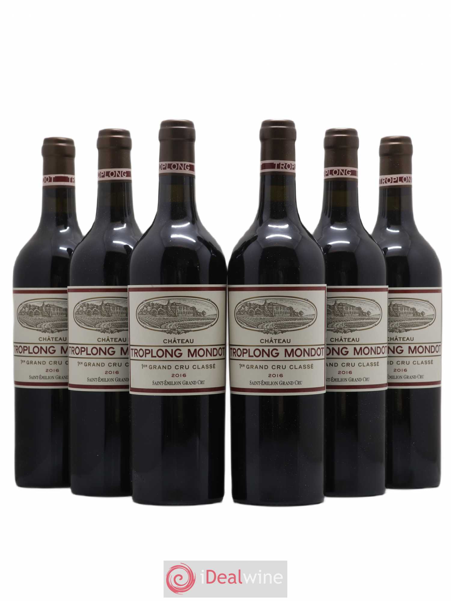 Château Troplong Mondot 1er Grand Cru Classé B 2016 - Lot de 6 bouteilles - 0