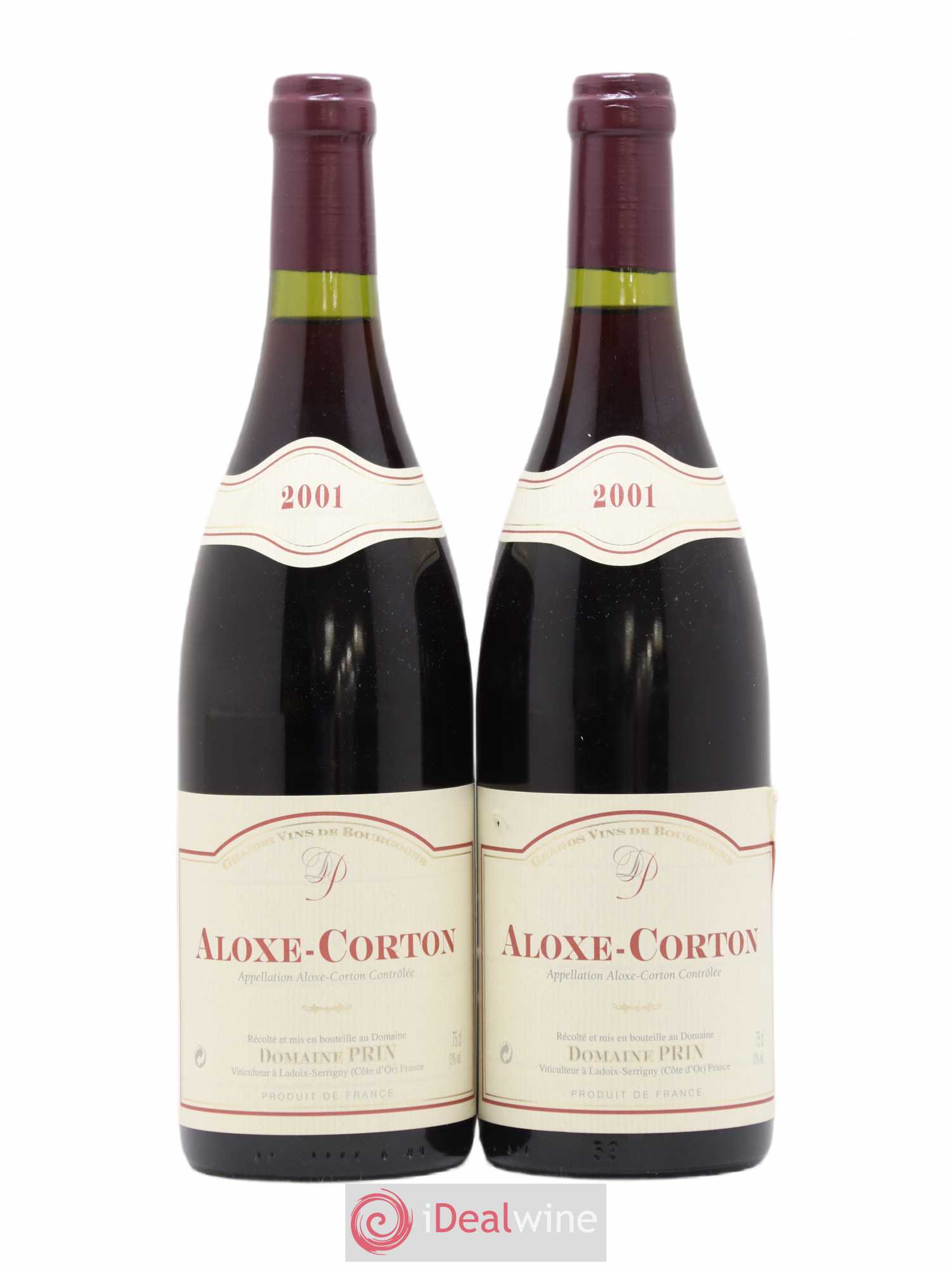 Aloxe-Corton Domaine Prin 2001 - Lot de 2 bouteilles - 0