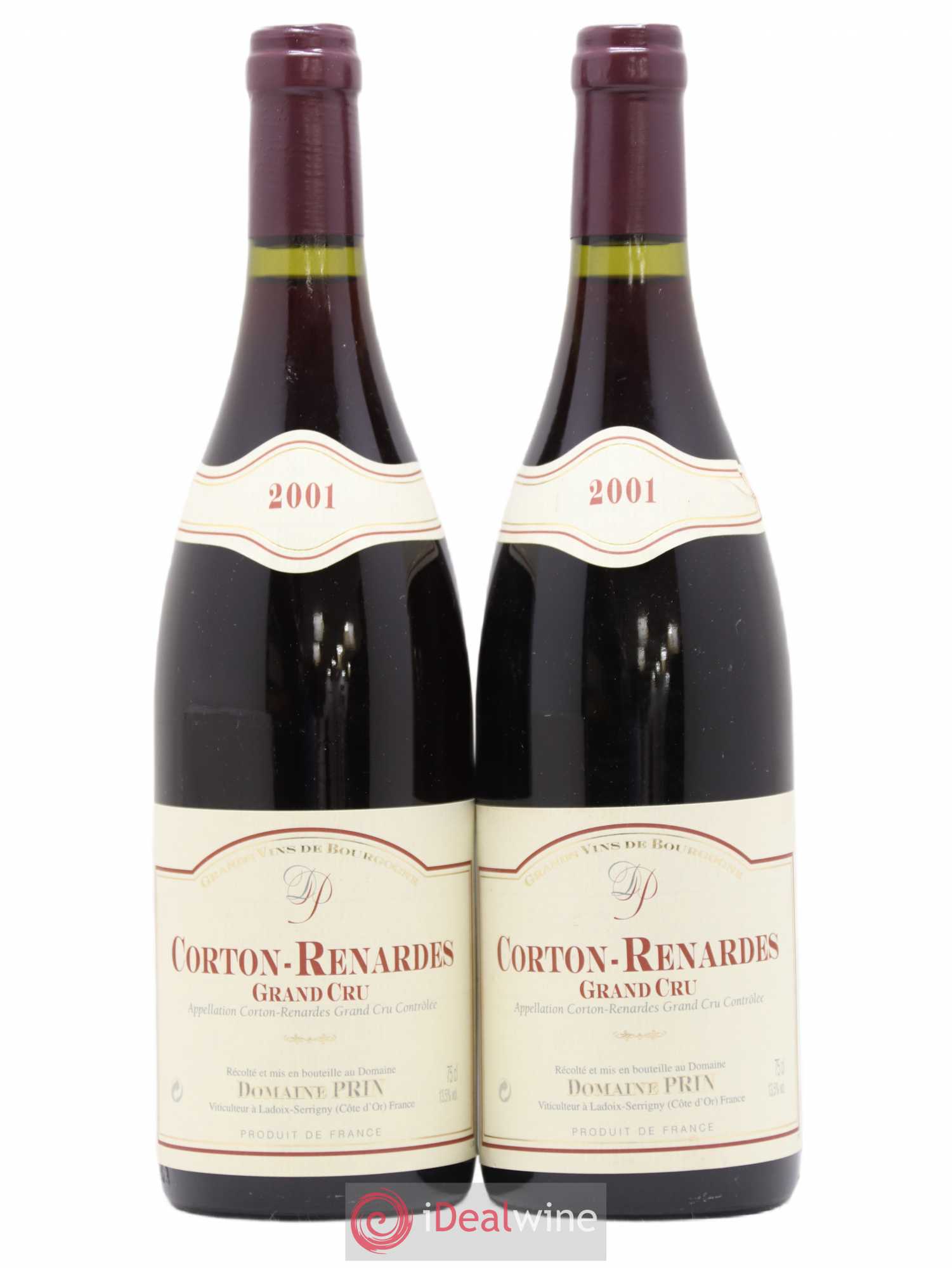 Corton Grand Cru Renardes domaine Prin 2001 - Posten von 2 Flaschen - 0