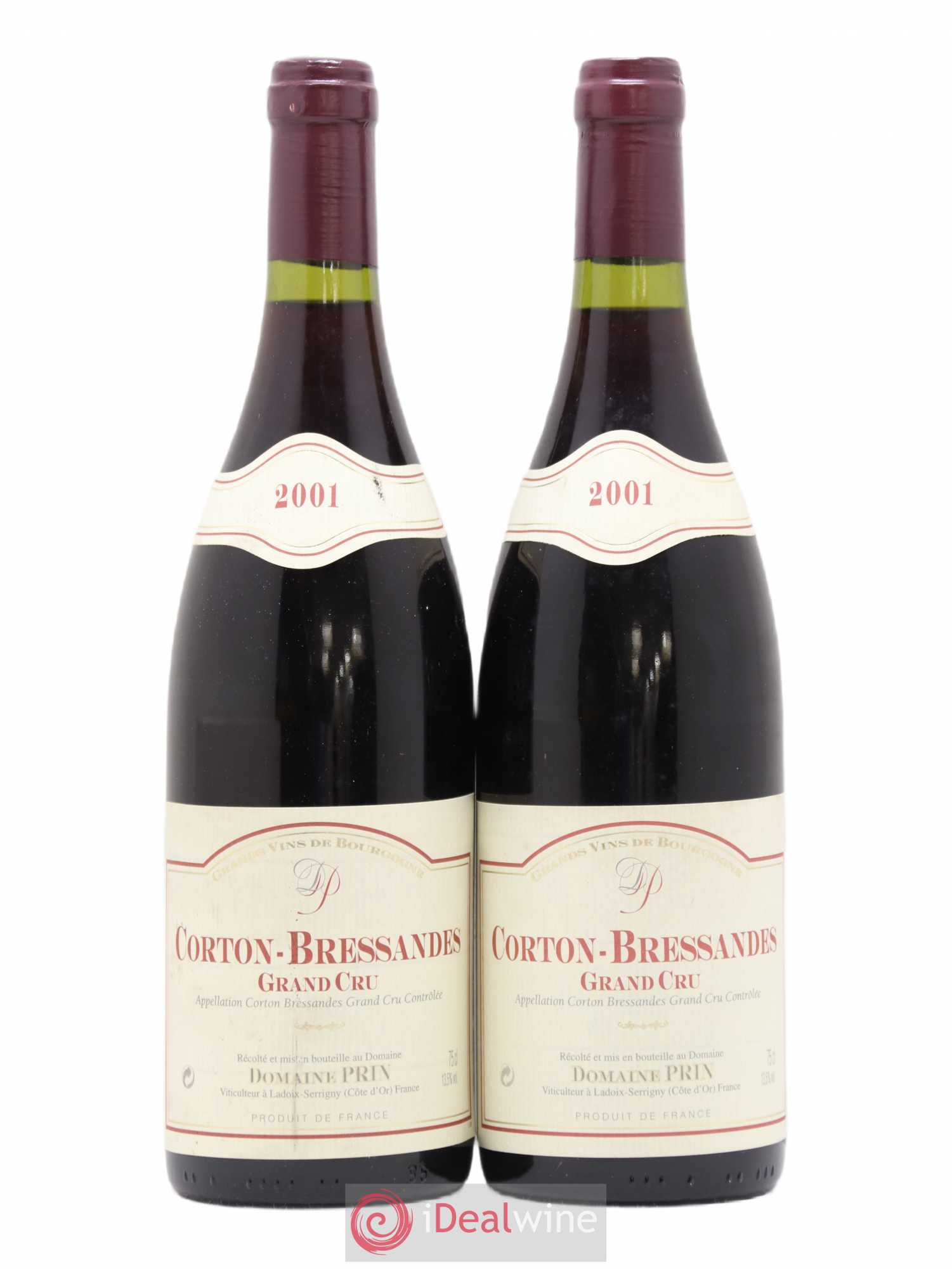 Corton Grand Cru Bressandes domaine Prin 2001 - Posten von 2 Flaschen - 0