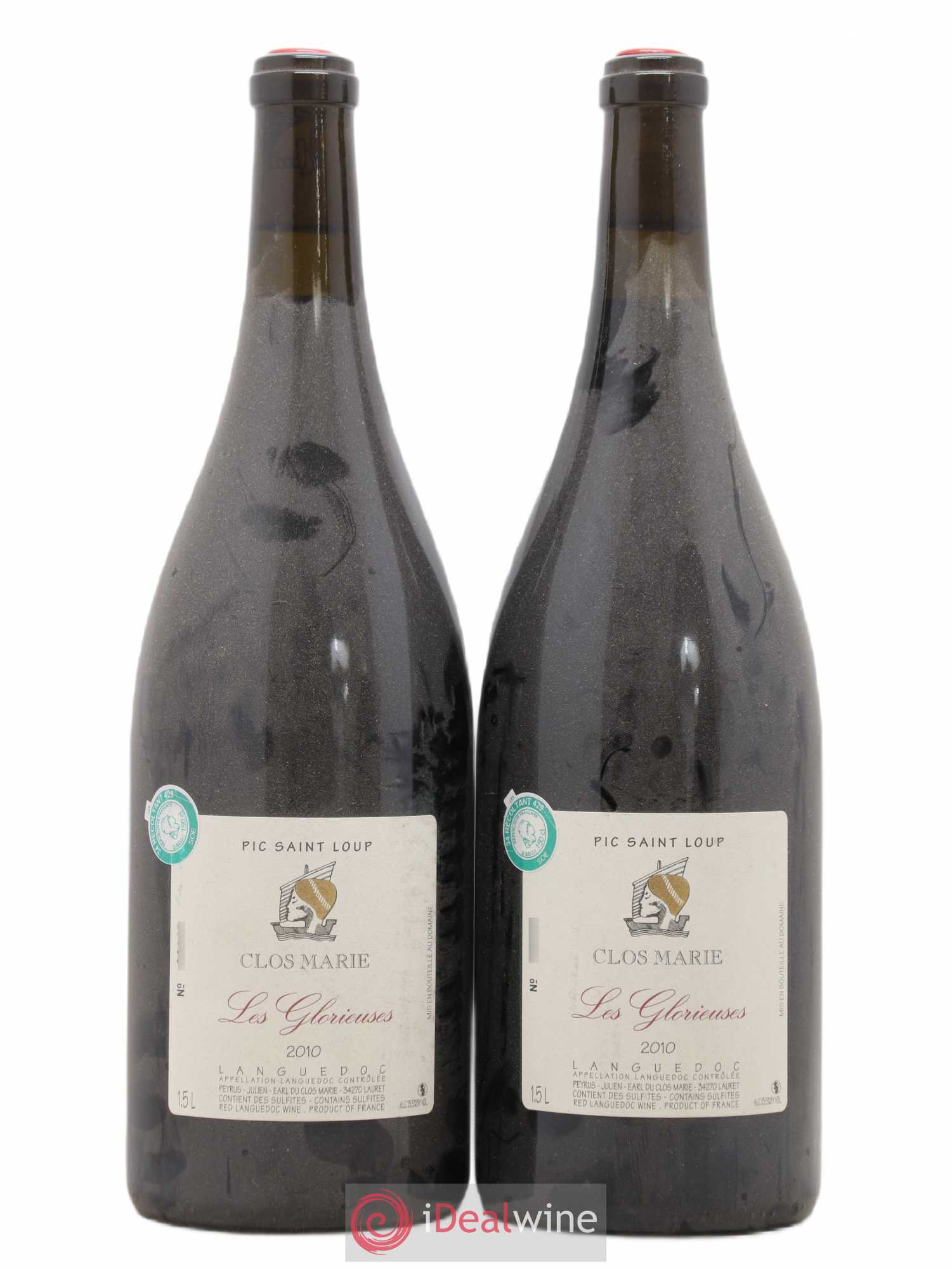Pic Saint-Loup Clos Marie Les Glorieuses Christophe Peyrus et Françoise Julien 2010 - Lot de 2 magnums - 0