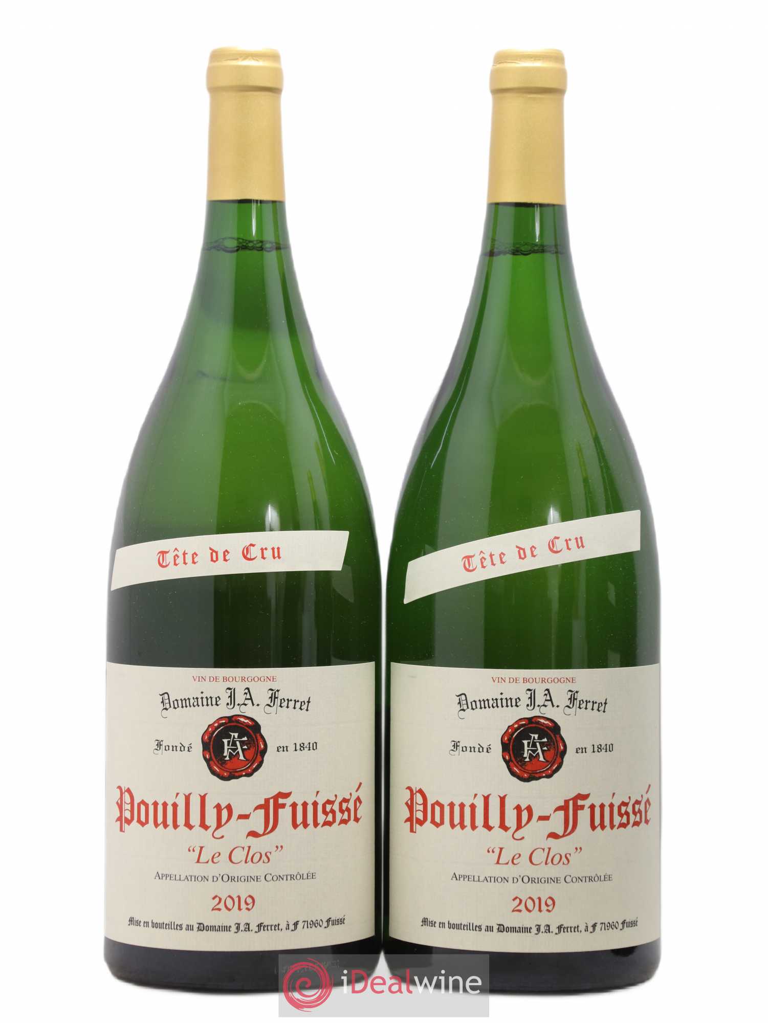 Pouilly-Fuissé Tête de Cru Le Clos J.A. Ferret (Domaine) 2019 - Lot de 2 magnums - 0