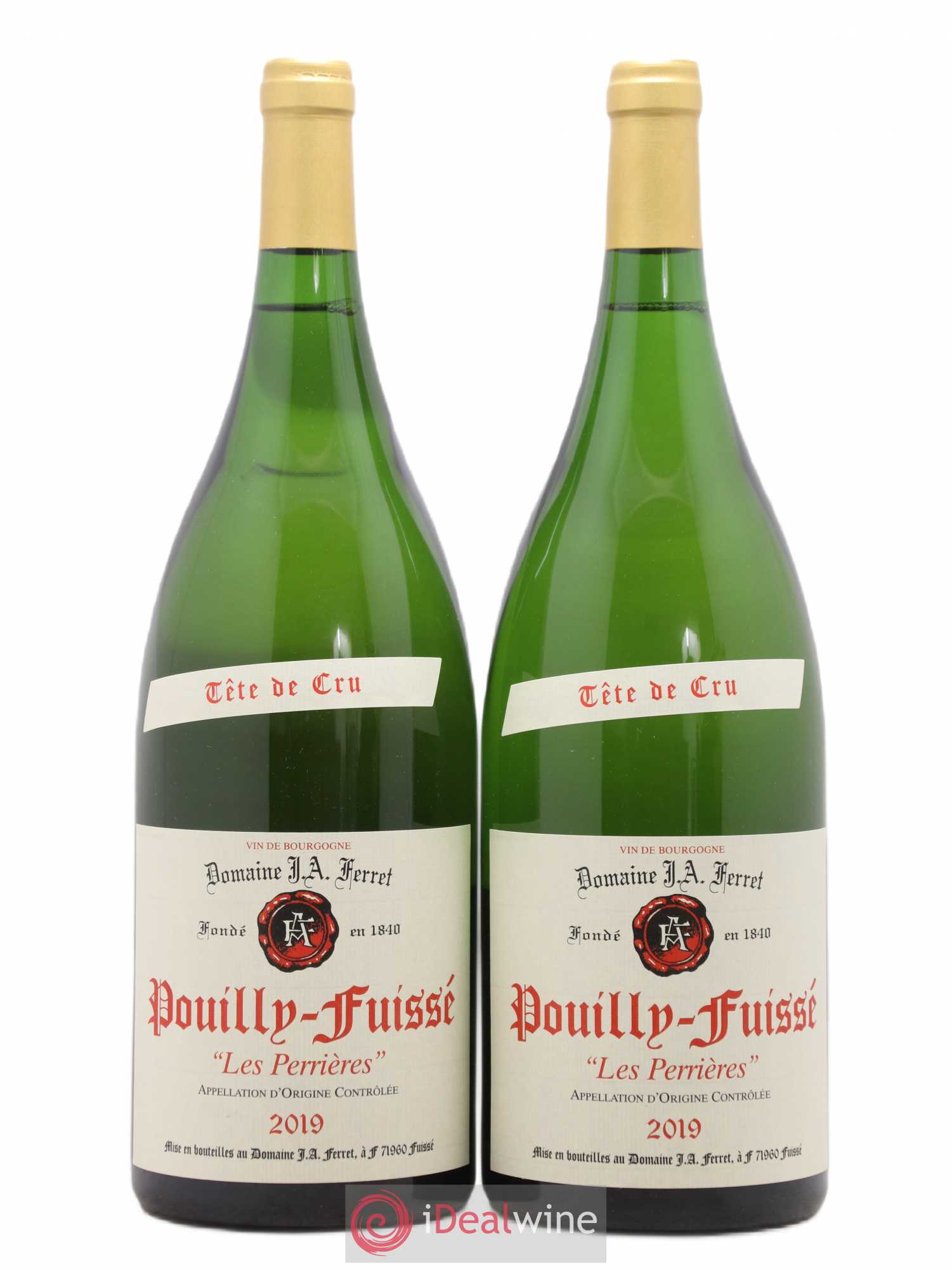 Pouilly-Fuissé Tête de Cru Les Perrières J.A. Ferret (Domaine) 2019 - Lot de 2 magnums - 0