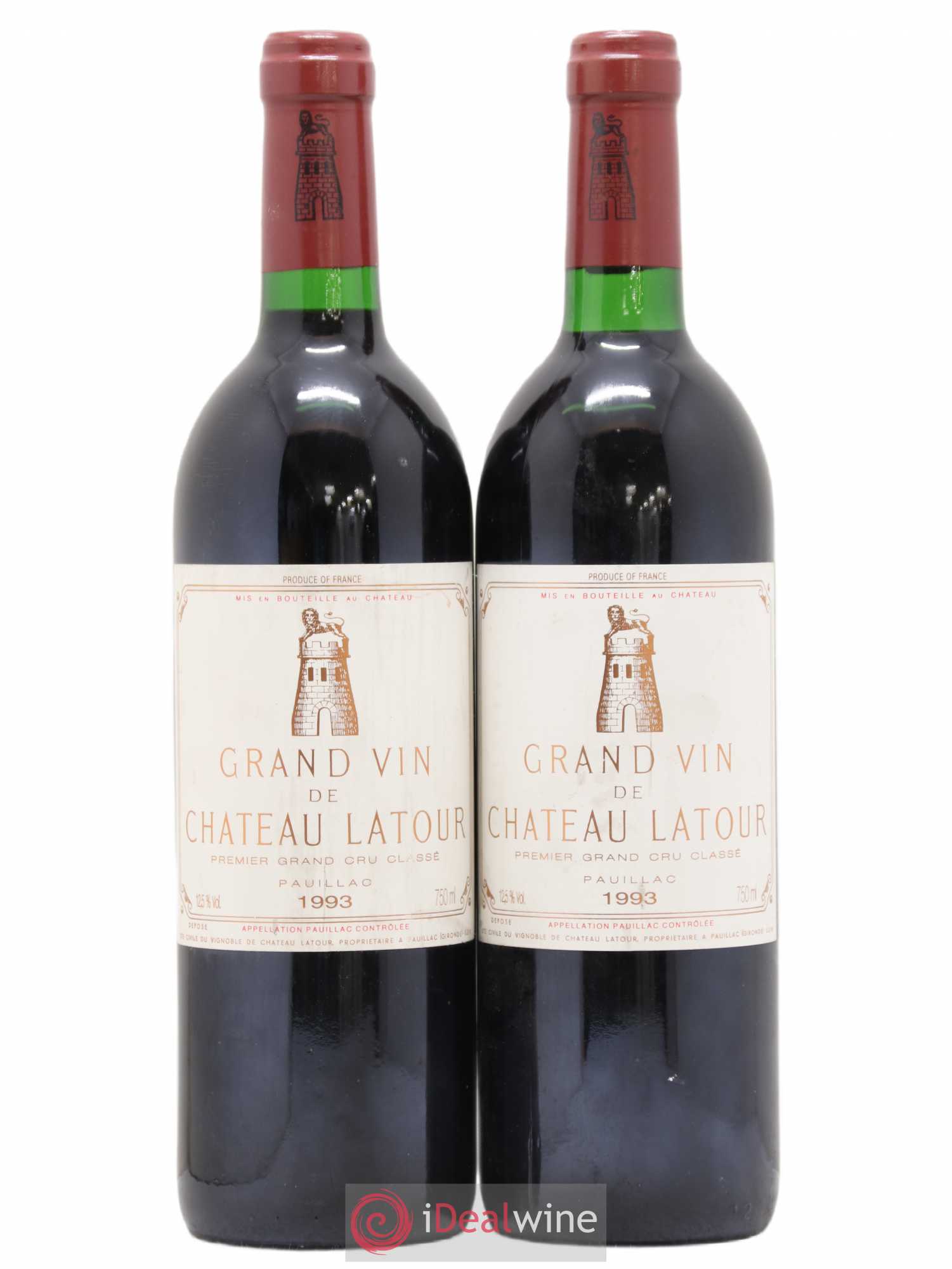 Château Latour 1er Grand Cru Classé 1993 - Lot de 2 bouteilles - 0