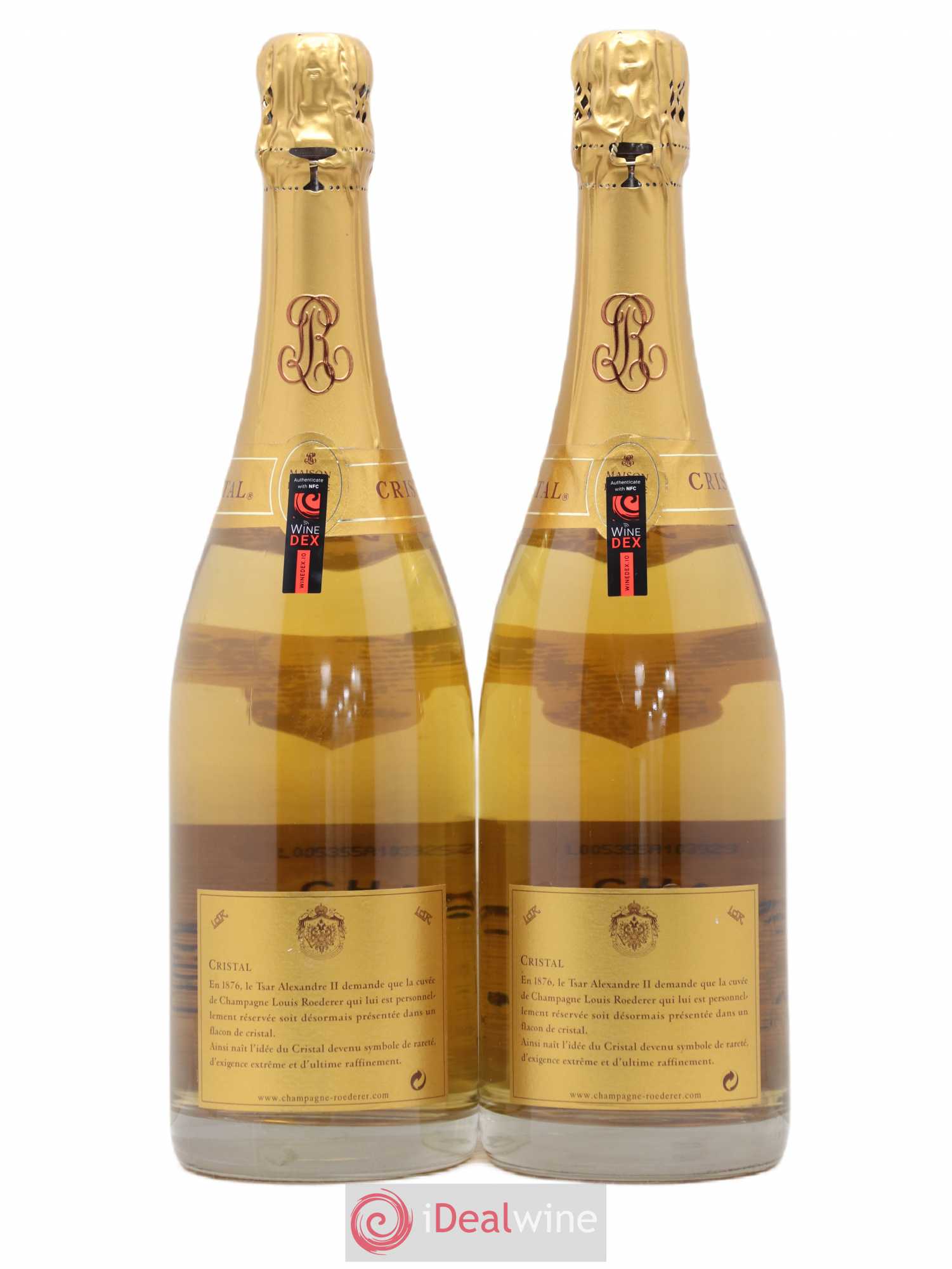 Cristal Louis Roederer 1996 - Lot de 2 bouteilles - 1