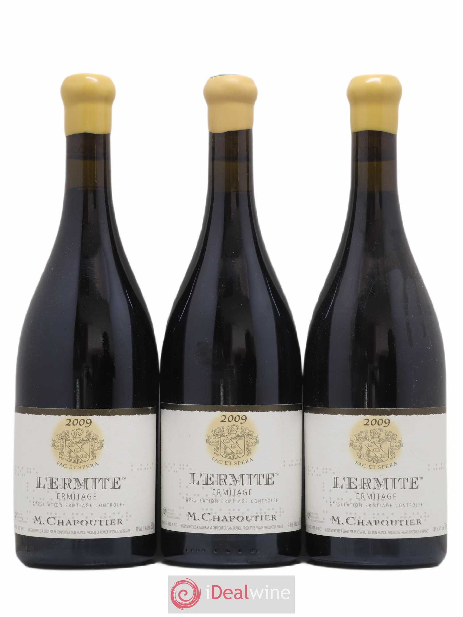 Hermitage Ermitage l'Ermite Chapoutier 2009 - Lot de 3 bouteilles - 0