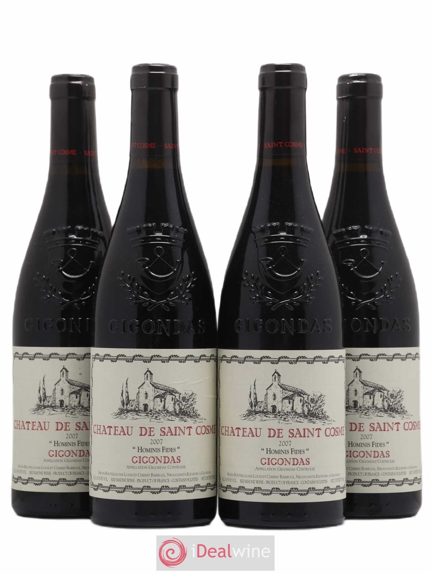 Gigondas Saint Cosme Hominis Fides 2007 - Lot de 4 bouteilles - 0