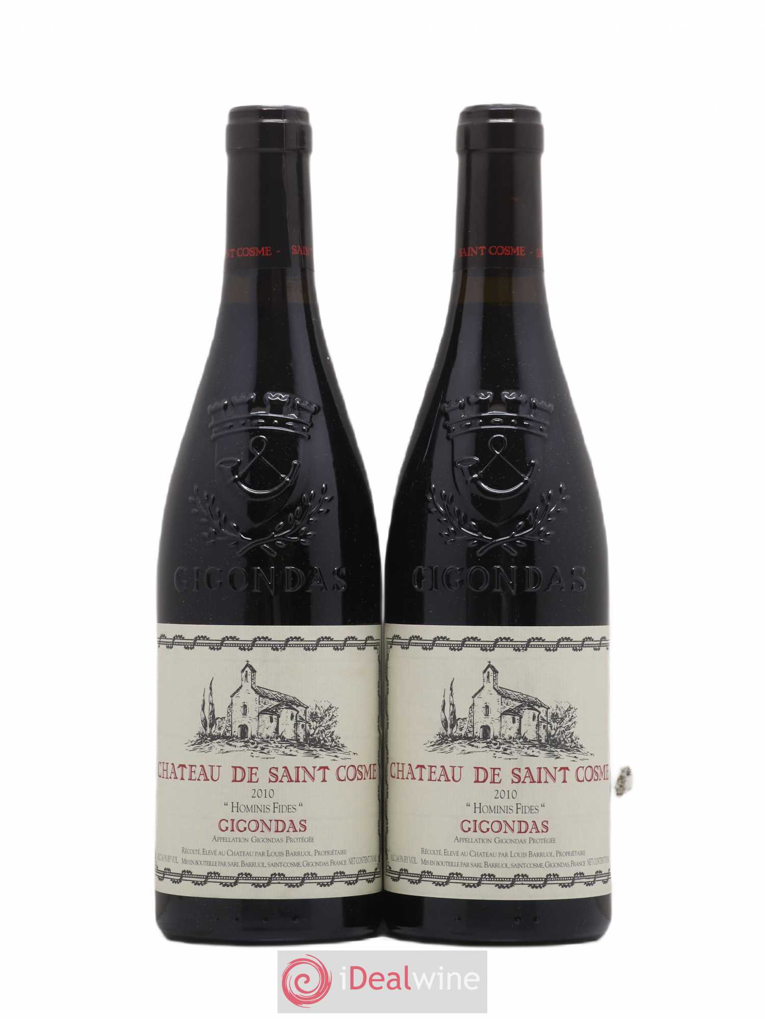 Gigondas Hominis Fides Saint Cosme 2010 - Lot de 2 bouteilles - 0