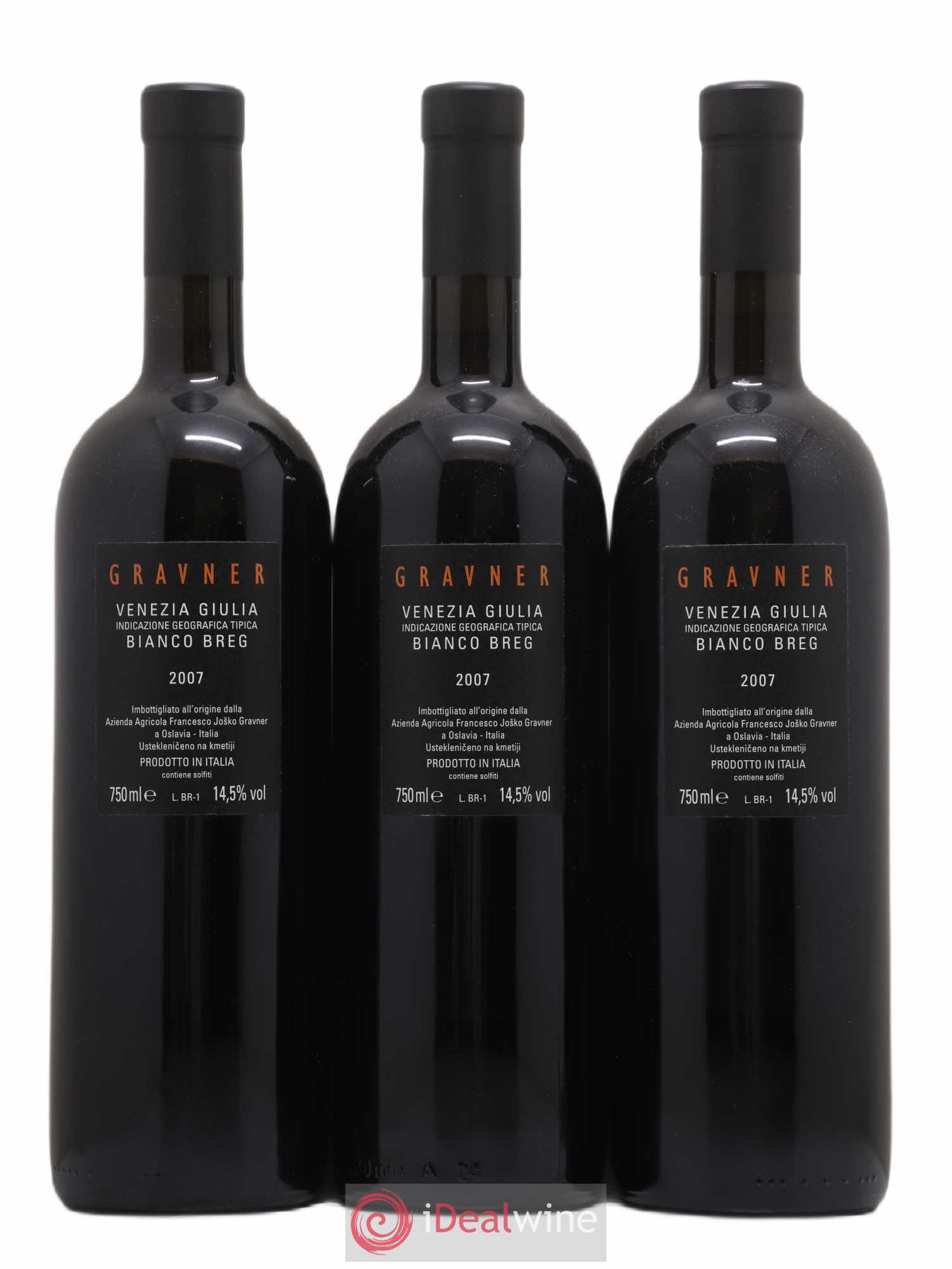 IGT Venezia Giulia Gravner Breg 2007 - Lot de 3 bouteilles - 1