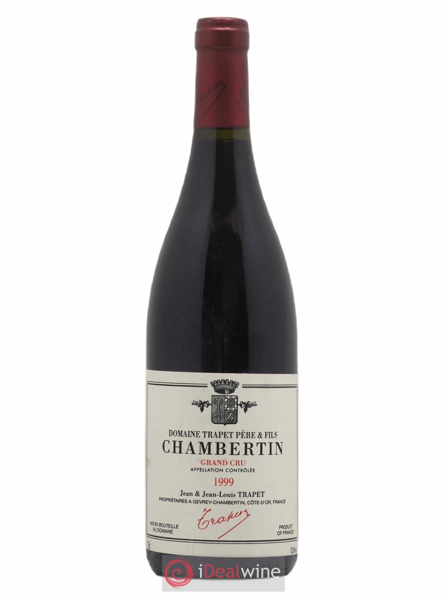 Chambertin Grand Cru Domaine Trapet 1999 - Lot de 1 bouteille - 0