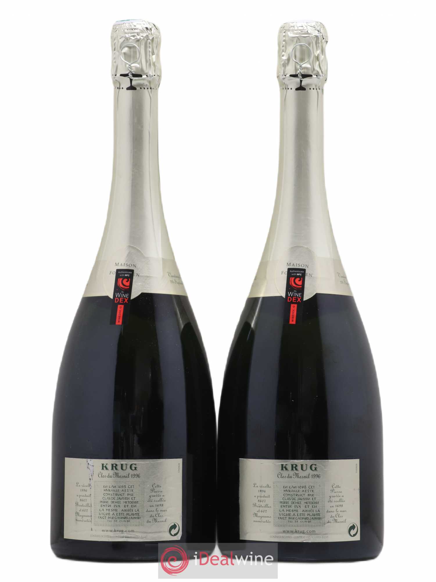 Clos du Mesnil Krug 1996 - Posten von 2 Flaschen - 1