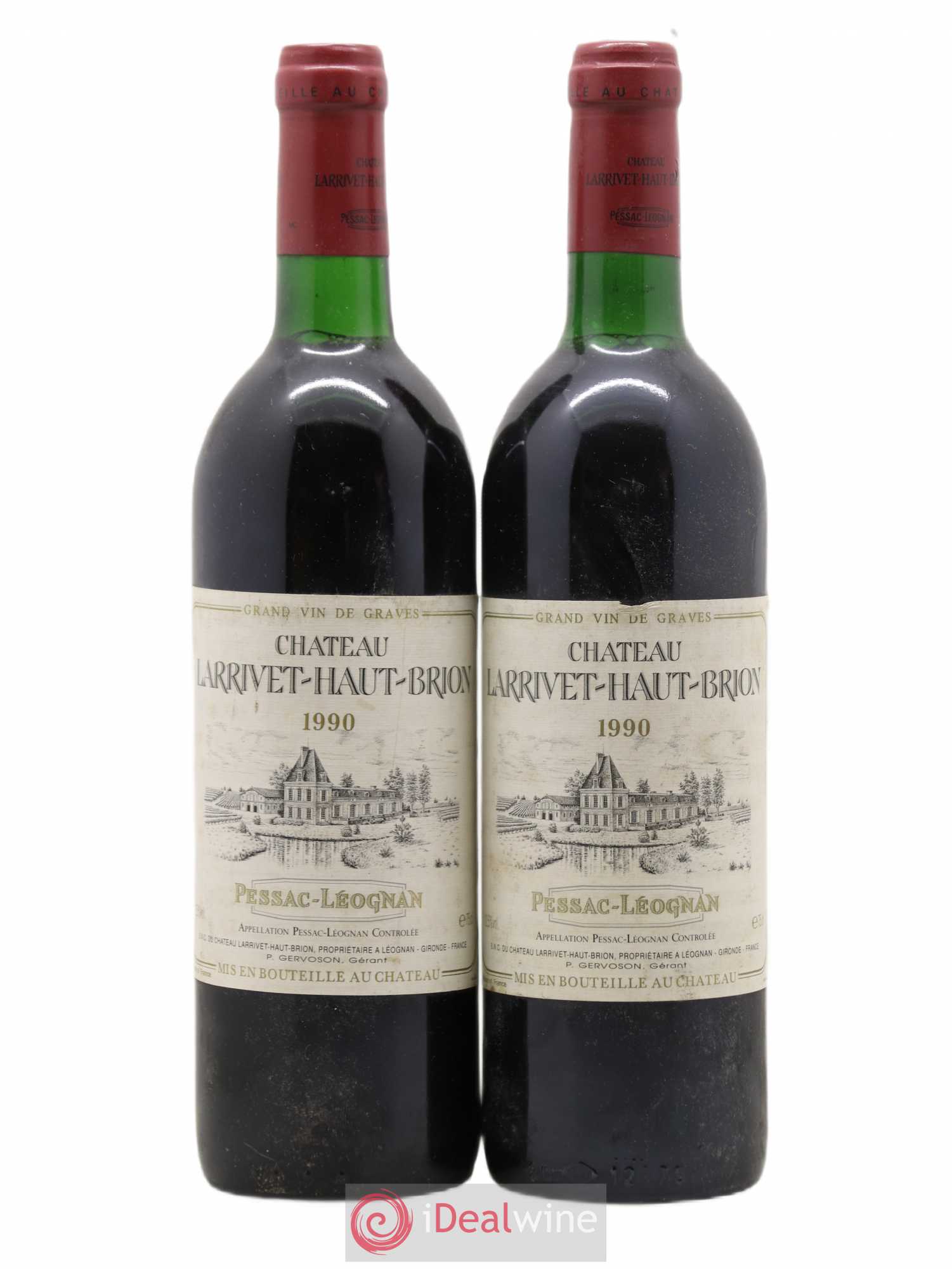 Château Larrivet Haut-Brion 1990 - Lot de 2 bouteilles - 0