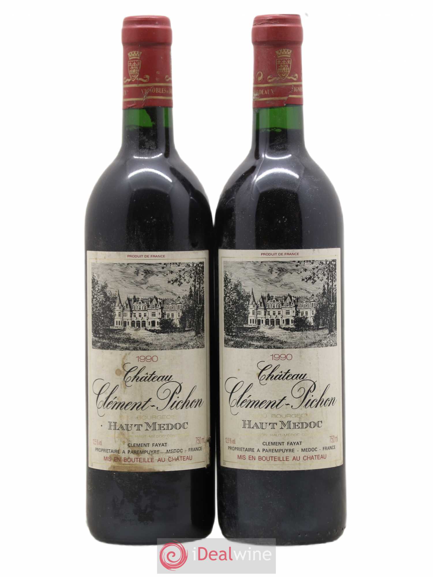 Château Clément-Pichon Cru Bourgeois 1990 - Lot de 2 bouteilles - 0