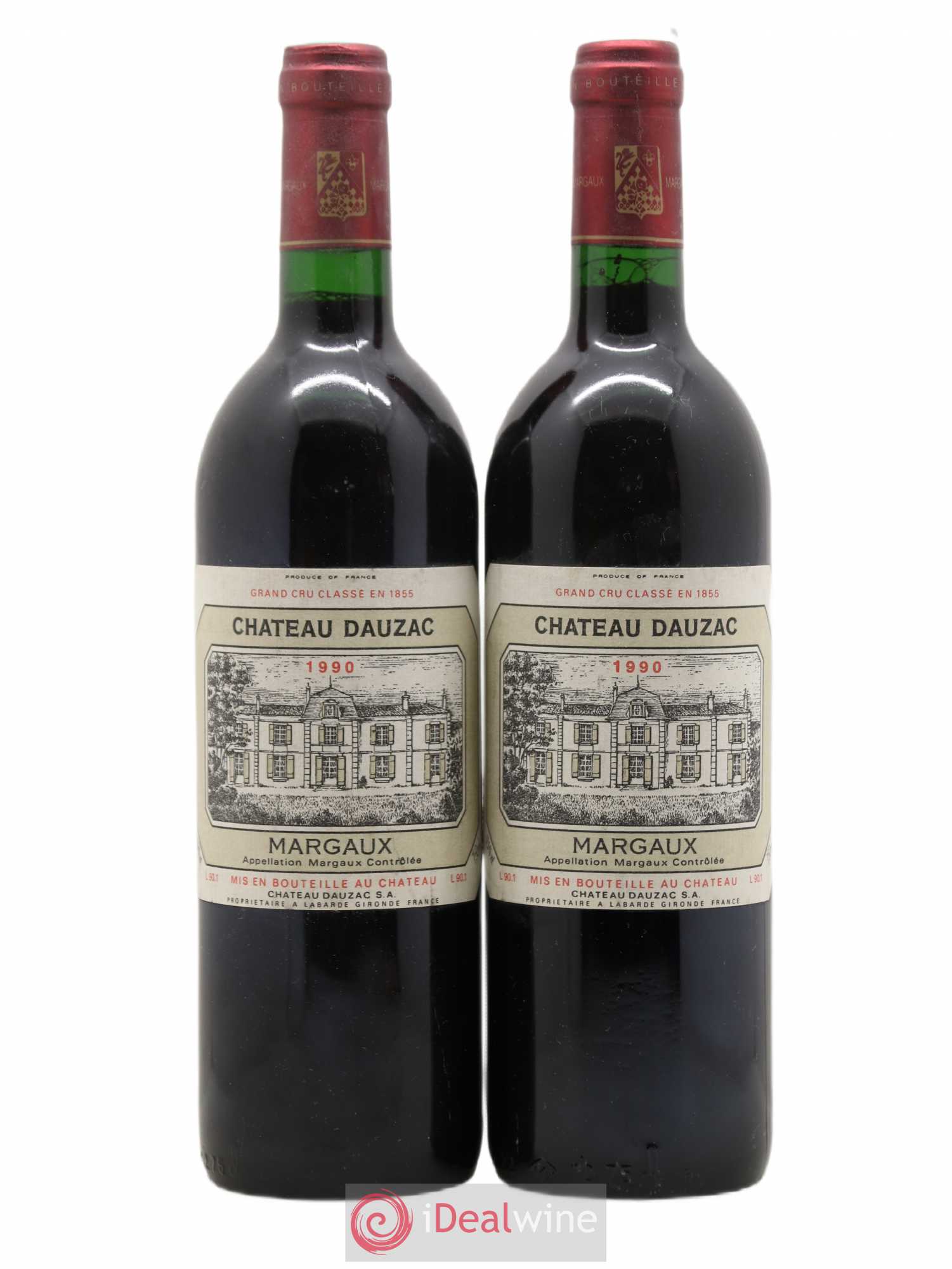 Château Dauzac 5ème Grand Cru Classé 1990 - Lot de 2 bouteilles - 0