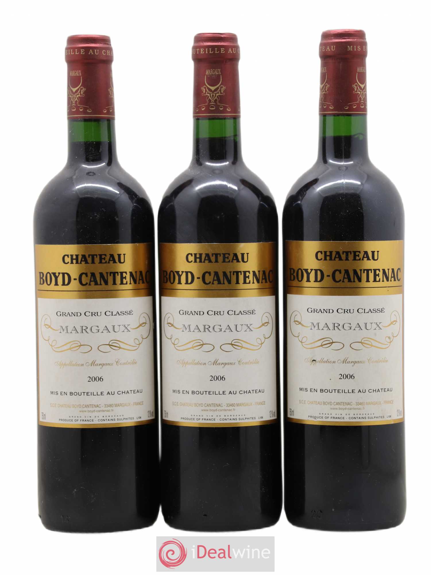 Château Boyd Cantenac 3ème Grand Cru Classé 2006 - Lot de 3 bouteilles - 0