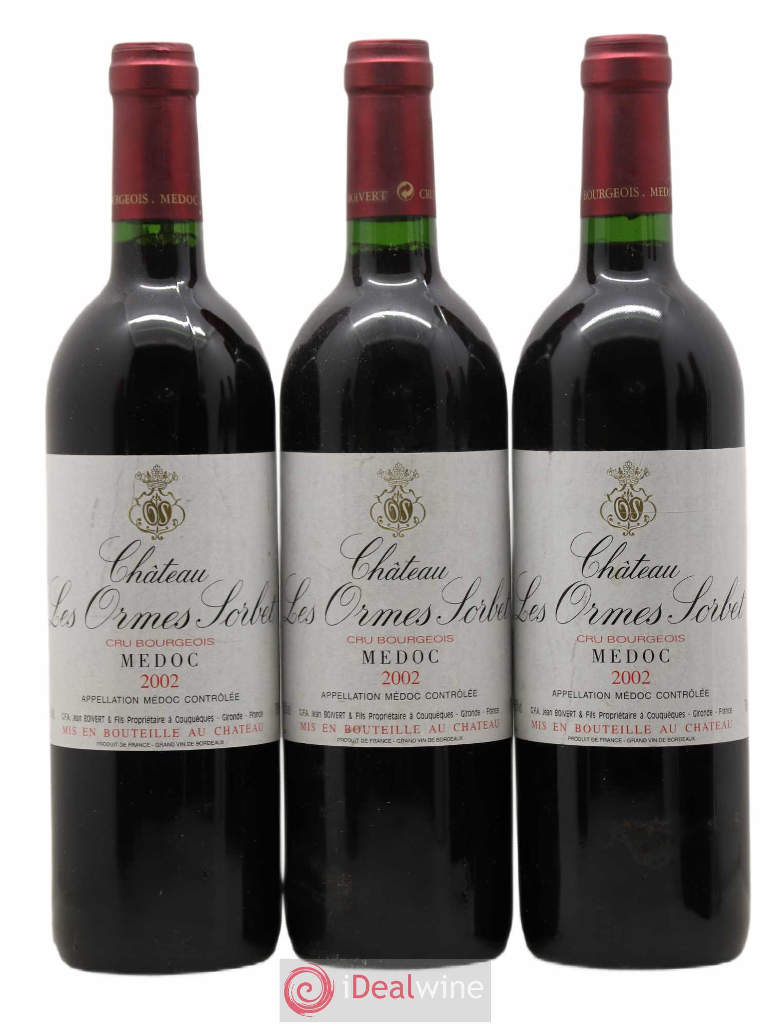 Château les Ormes Sorbet Cru Bourgeois 2002 - Lot de 6 bouteilles - 1