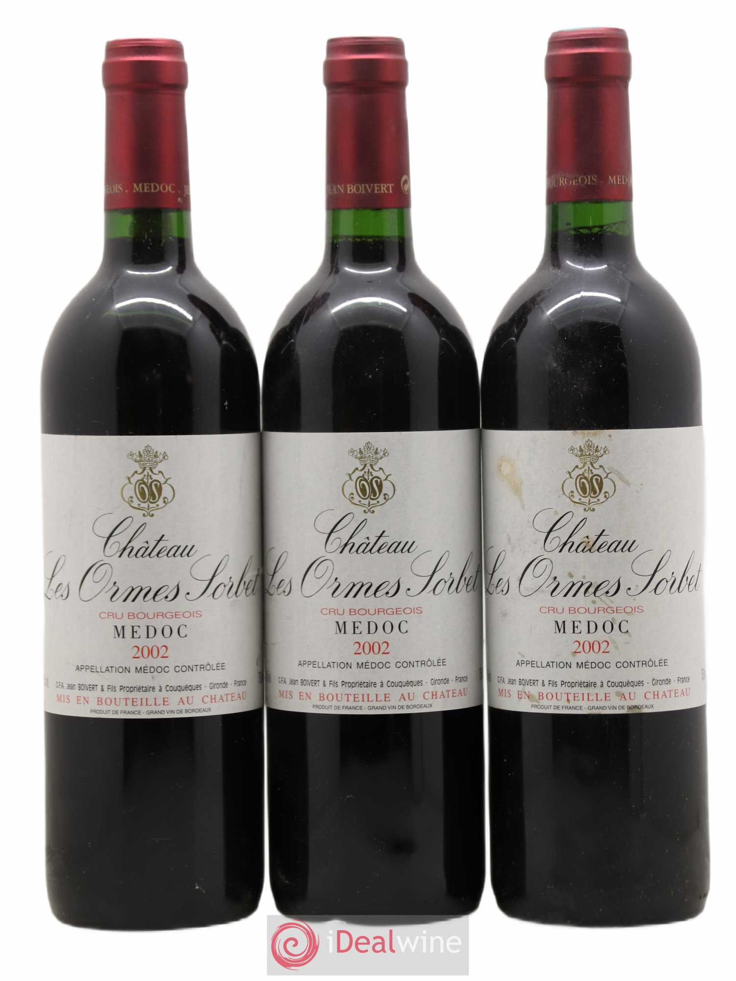 Château les Ormes Sorbet Cru Bourgeois 2002 - Lot de 6 bouteilles - 2