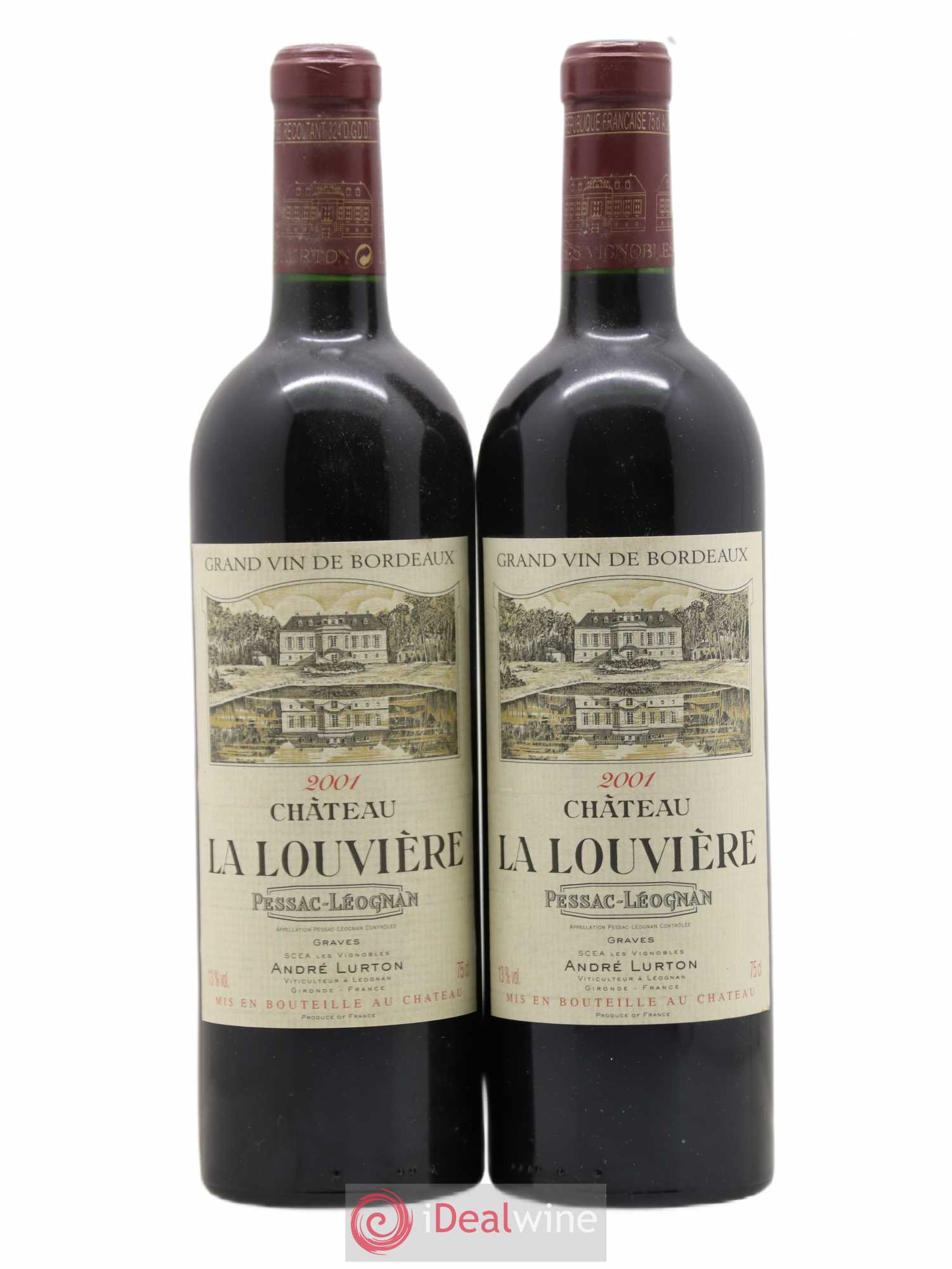Château la Louvière 2001 - Lot de 2 bouteilles - 0