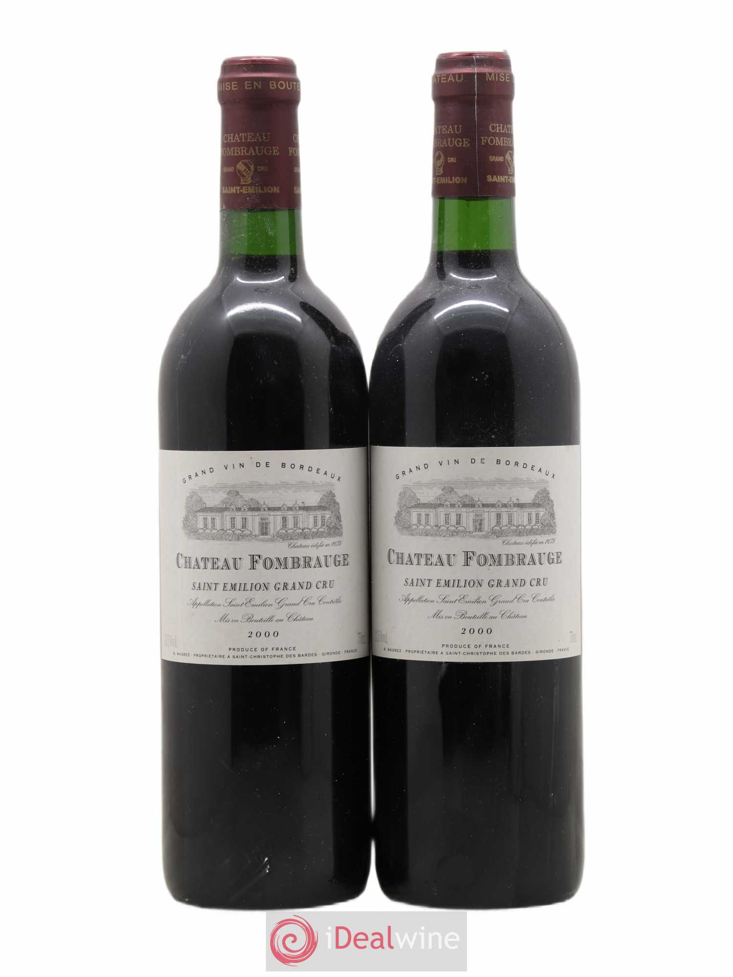 Château Fombrauge Grand Cru Classé 2000 - Lot de 2 bouteilles - 0