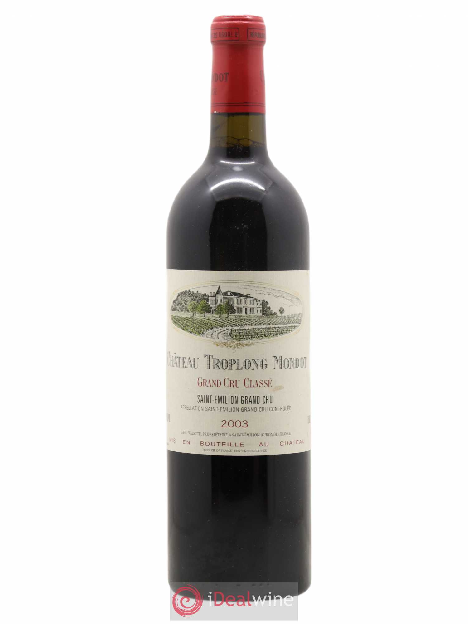 Château Troplong Mondot 1er Grand Cru Classé B 2003 - Lot de 1 bouteille - 0