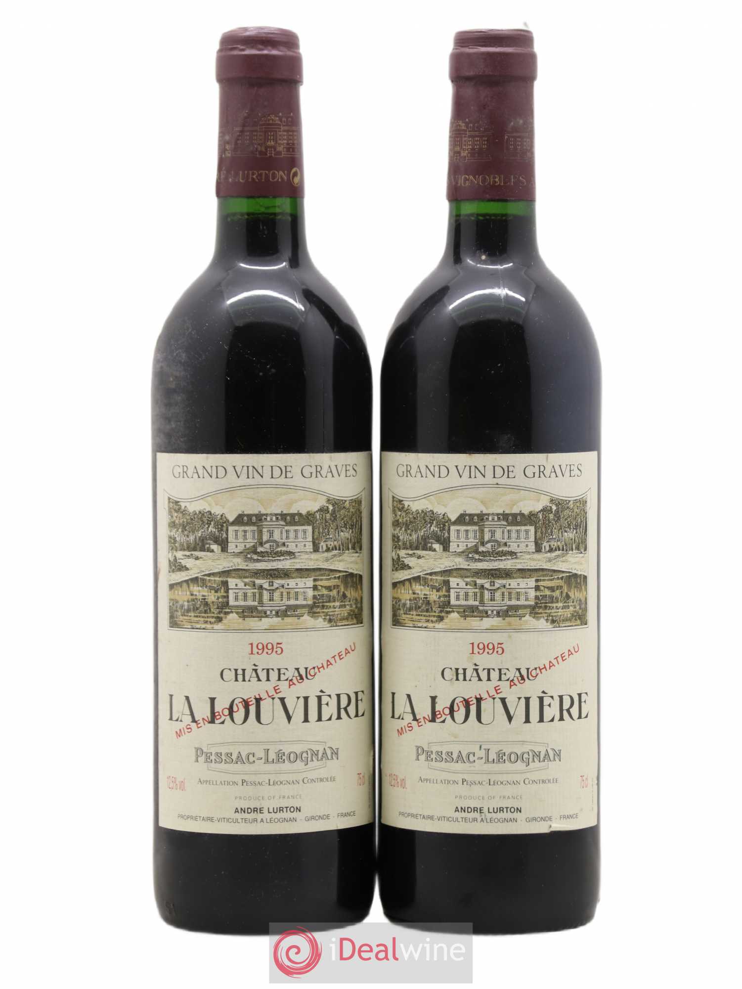 Château la Louvière 1995 - Lot de 2 bouteilles - 0