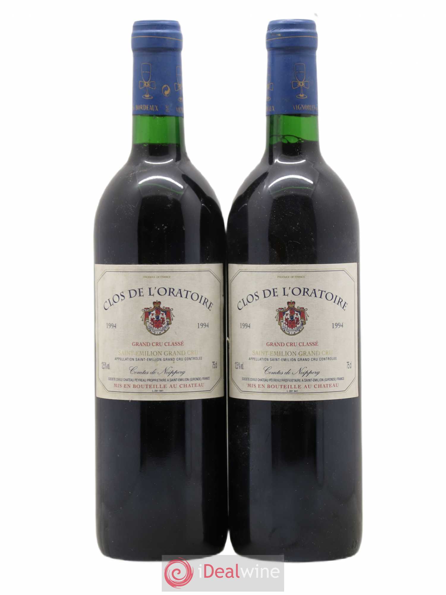 Clos de l'Oratoire Grand Cru Classé 1994 - Lot de 2 bouteilles - 0