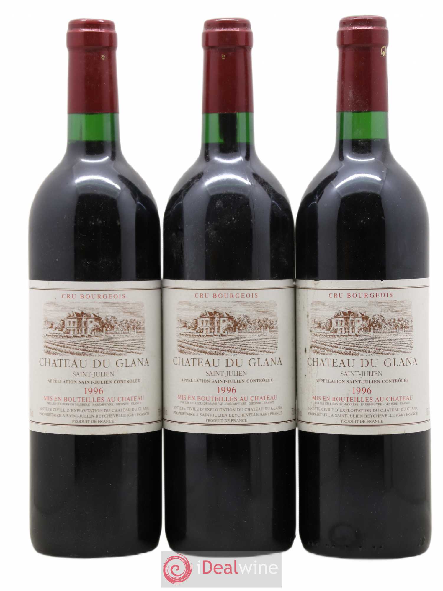 Château du Glana 1996 - Lot de 3 bouteilles - 0