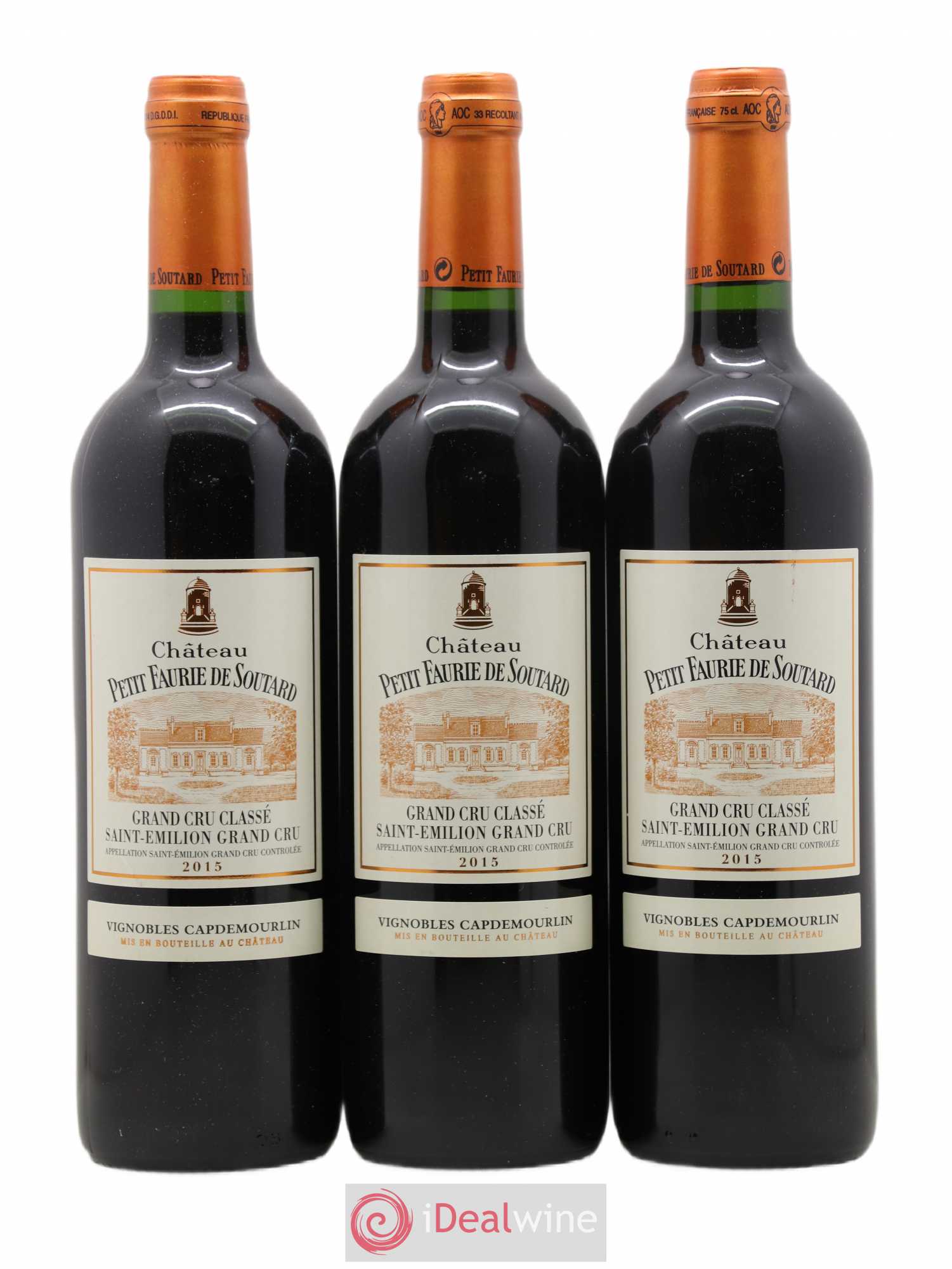 Château Petit Faurie de Soutard Grand Cru Classé 2015 - Lot de 3 bouteilles - 0