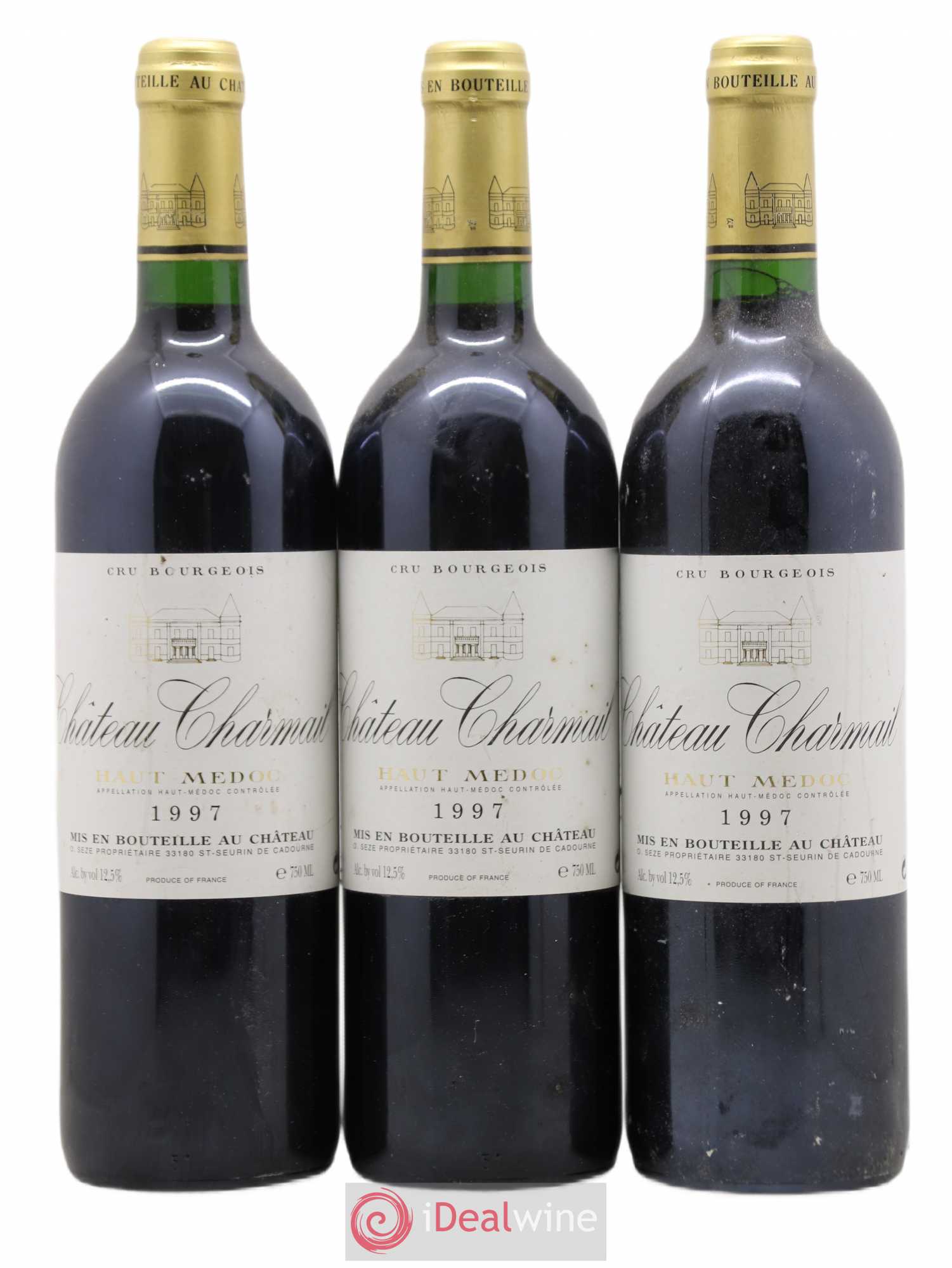 Château Charmail Cru Bourgeois 1997 - Lot de 3 bouteilles - 0