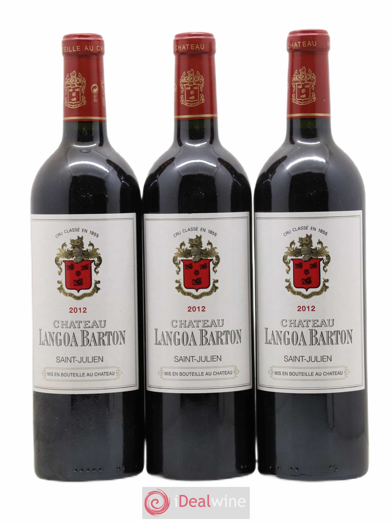 Château Langoa Barton 3ème Grand Cru Classé 2012 - Lot de 3 bouteilles - 0