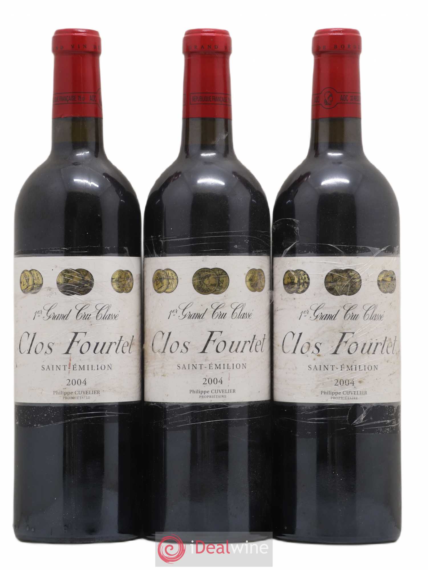 Clos Fourtet 1er Grand Cru Classé B 2004 - Lot de 3 bouteilles - 0