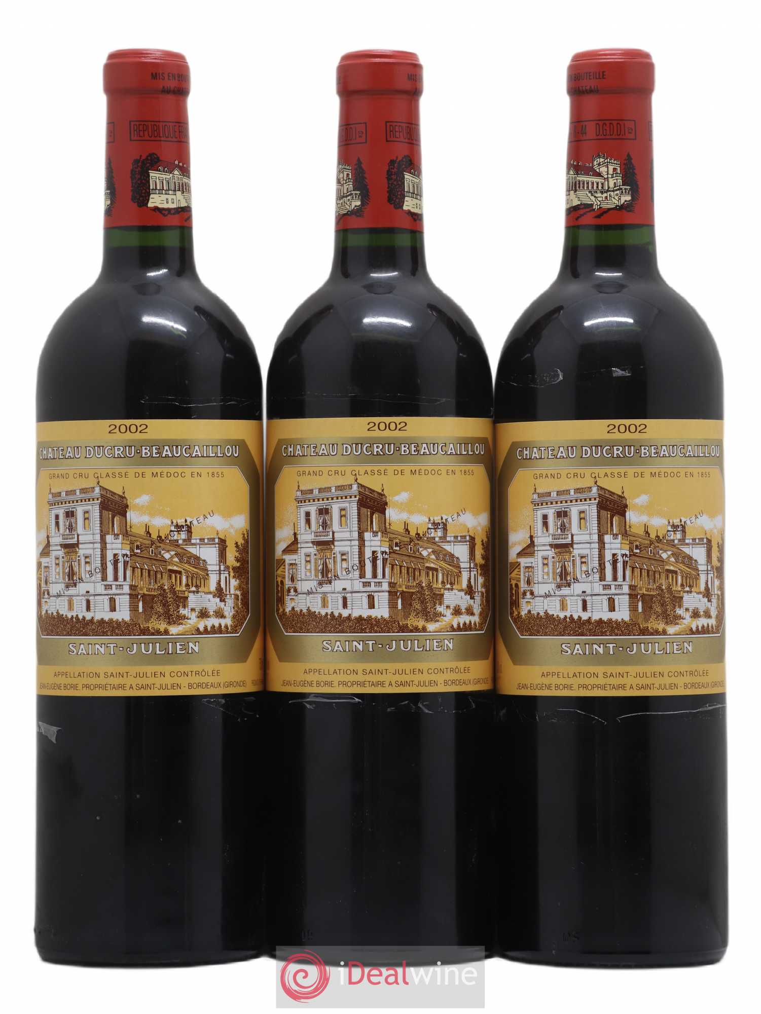 Château Ducru Beaucaillou 2ème Grand Cru Classé 2002 - Lot de 3 bouteilles - 0