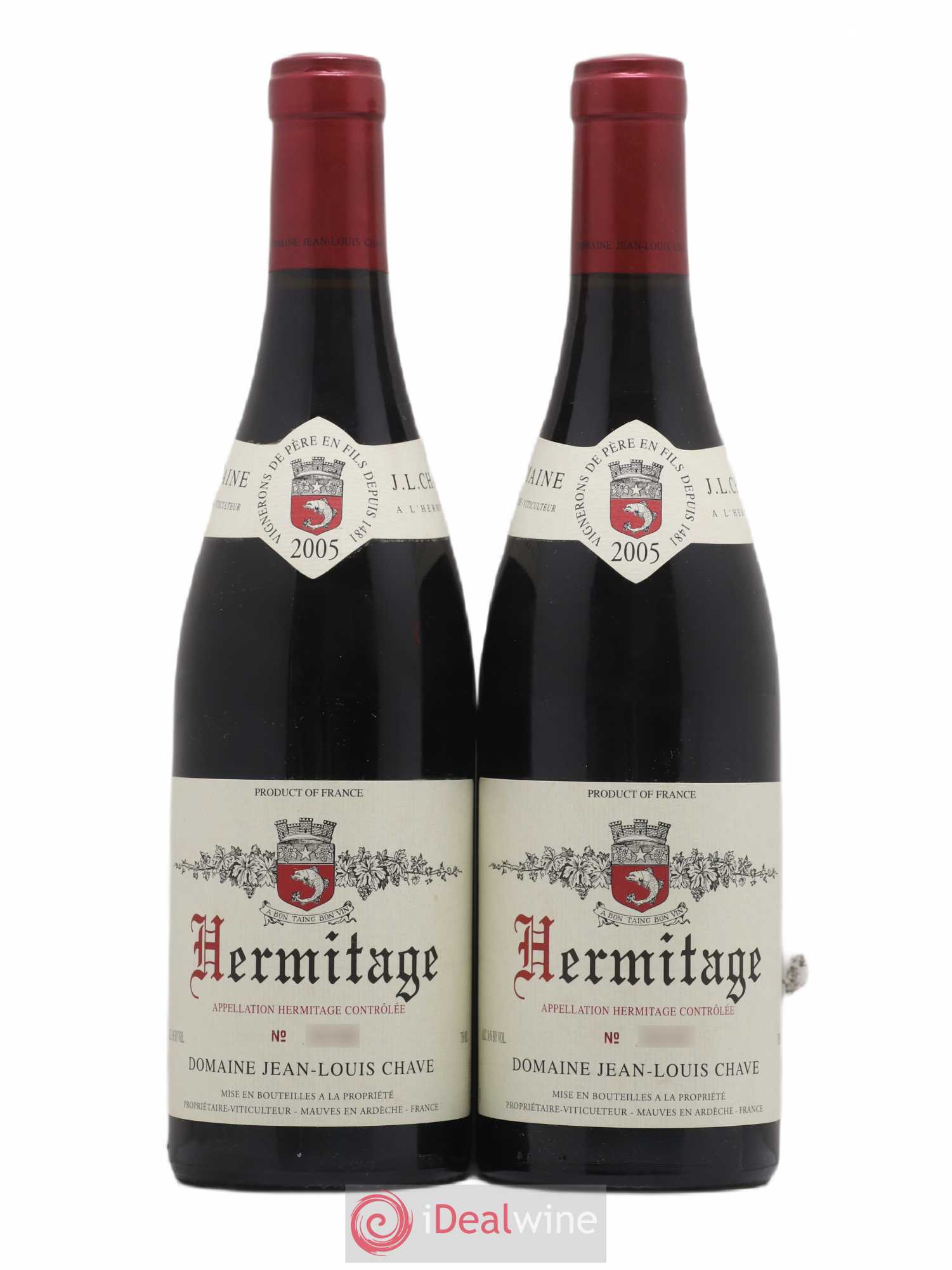 Hermitage Jean-Louis Chave 2005 - Lot de 2 bouteilles - 0