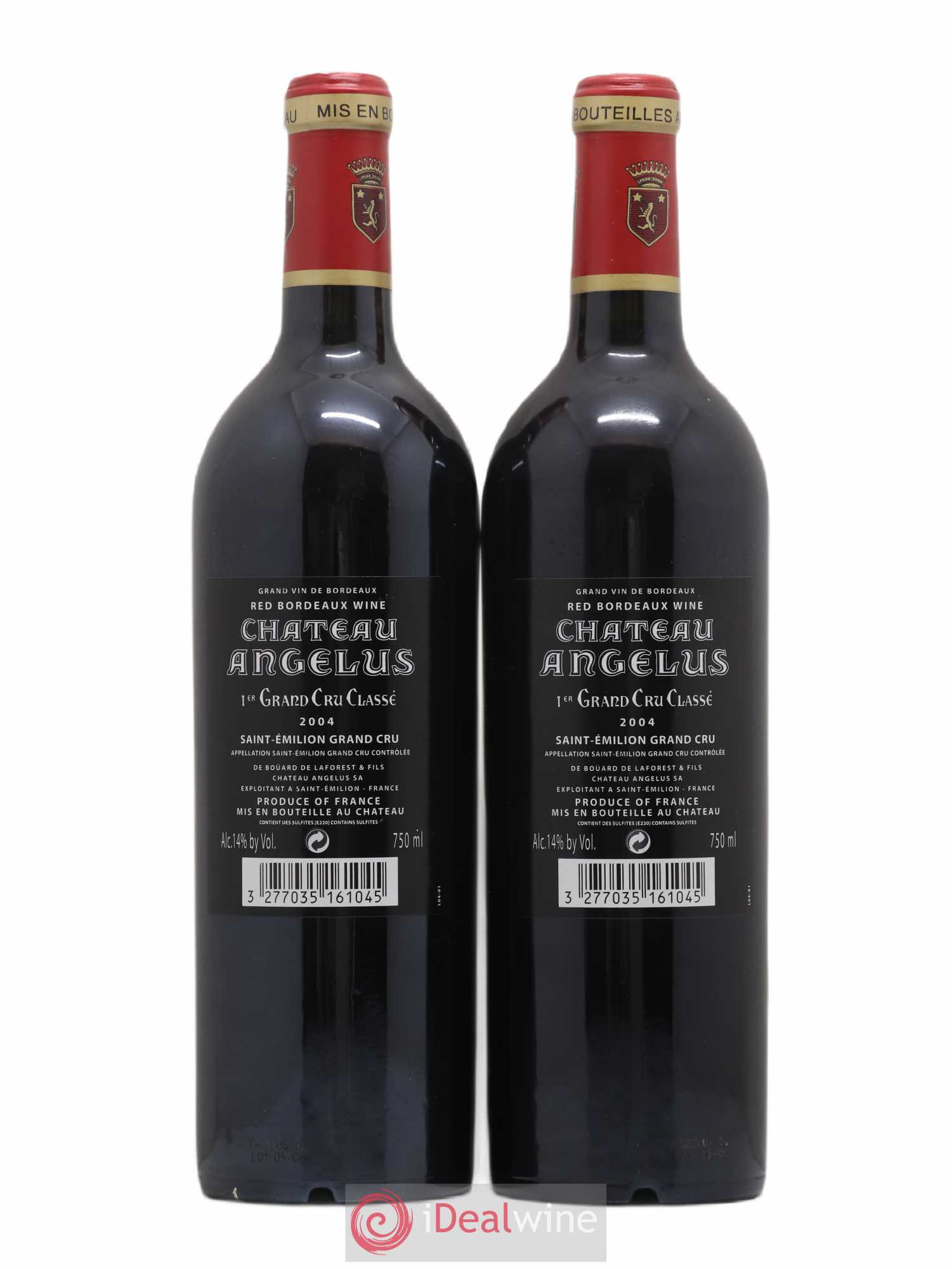 Château Angélus 1er Grand Cru Classé A 2004 - Lot de 2 bouteilles - 1